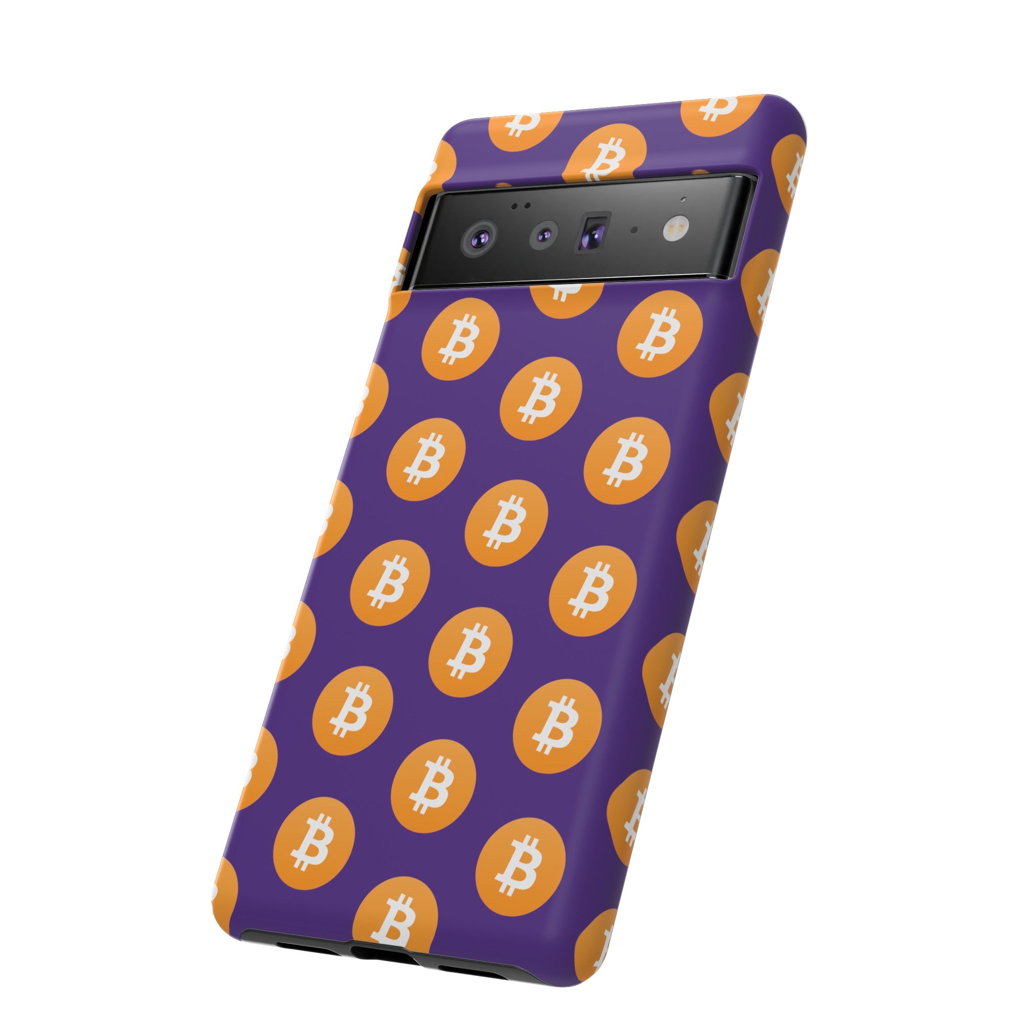 Phone Tough Cases - Bitcoin Purple Background