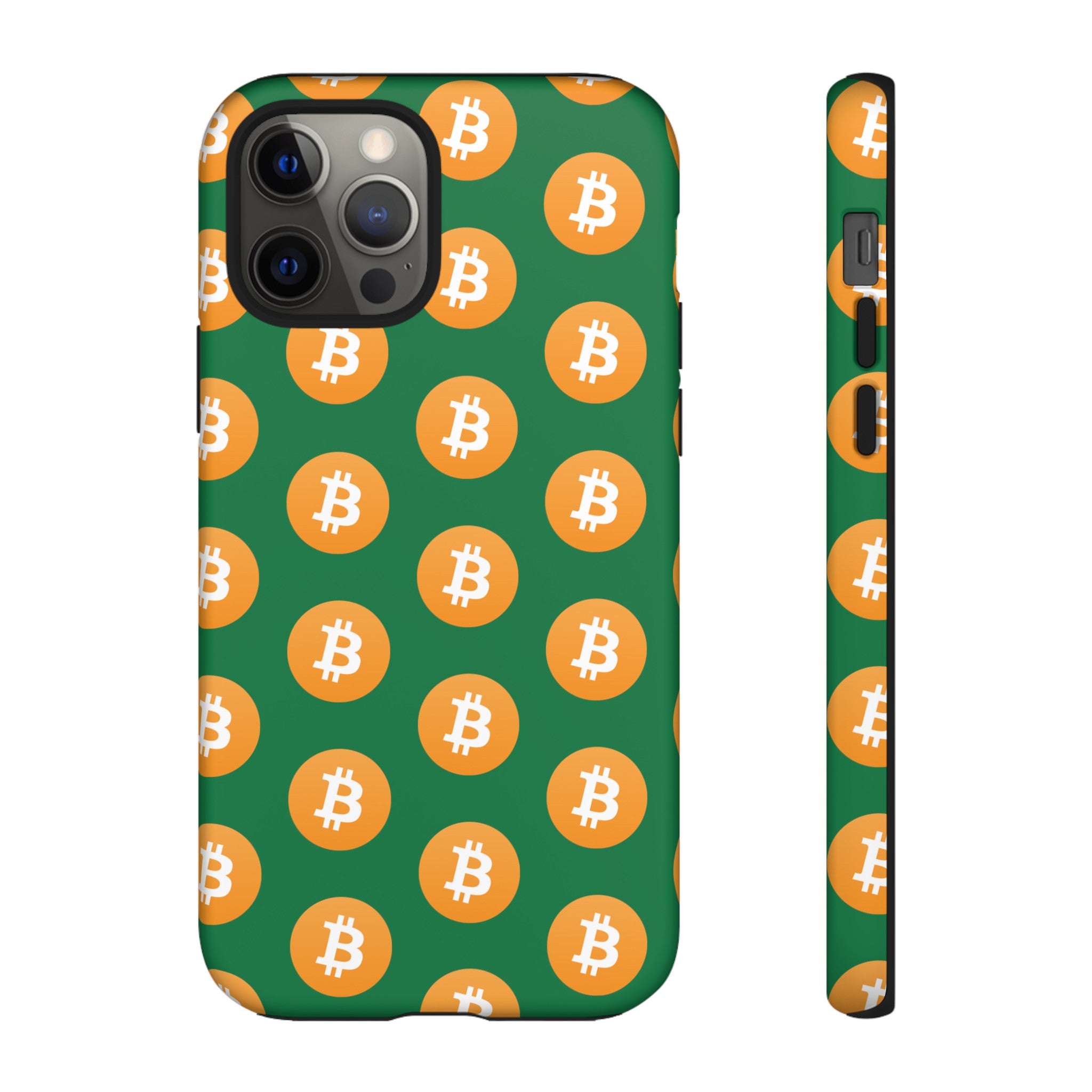Phone Tough Case - Bitcoin Green Background
