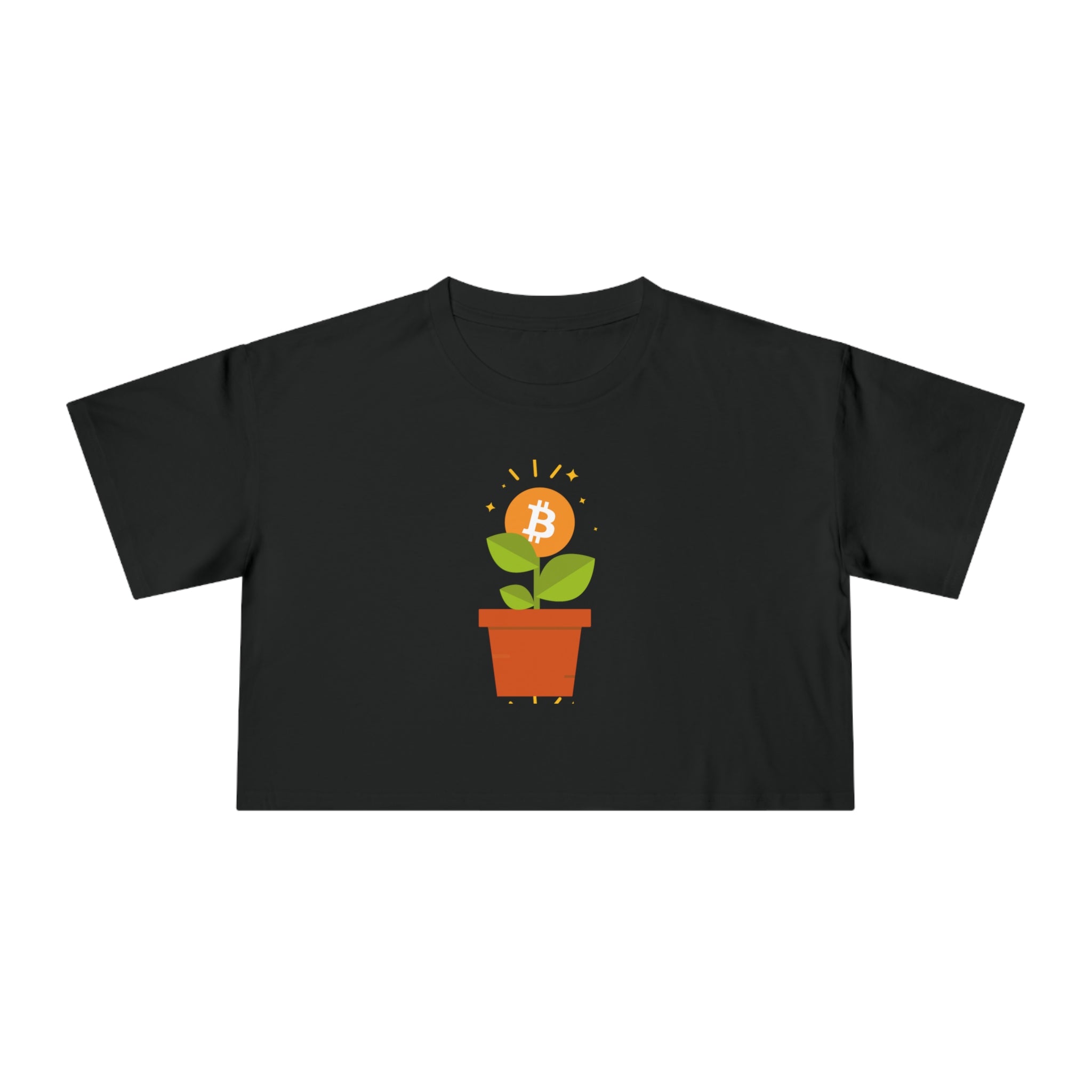 Crop Tee - Bitcoin Flower Pot