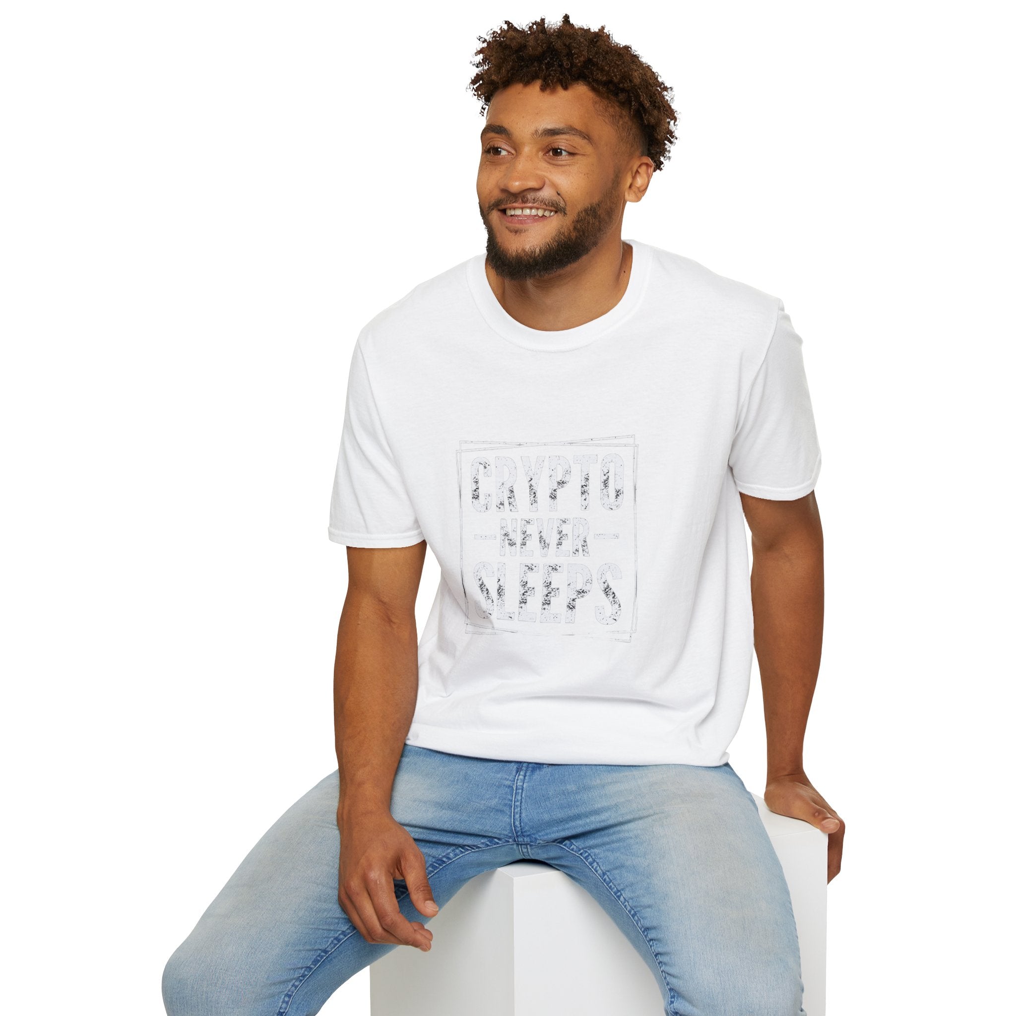 Crypto Never Sleeps (Front) T-Shirt