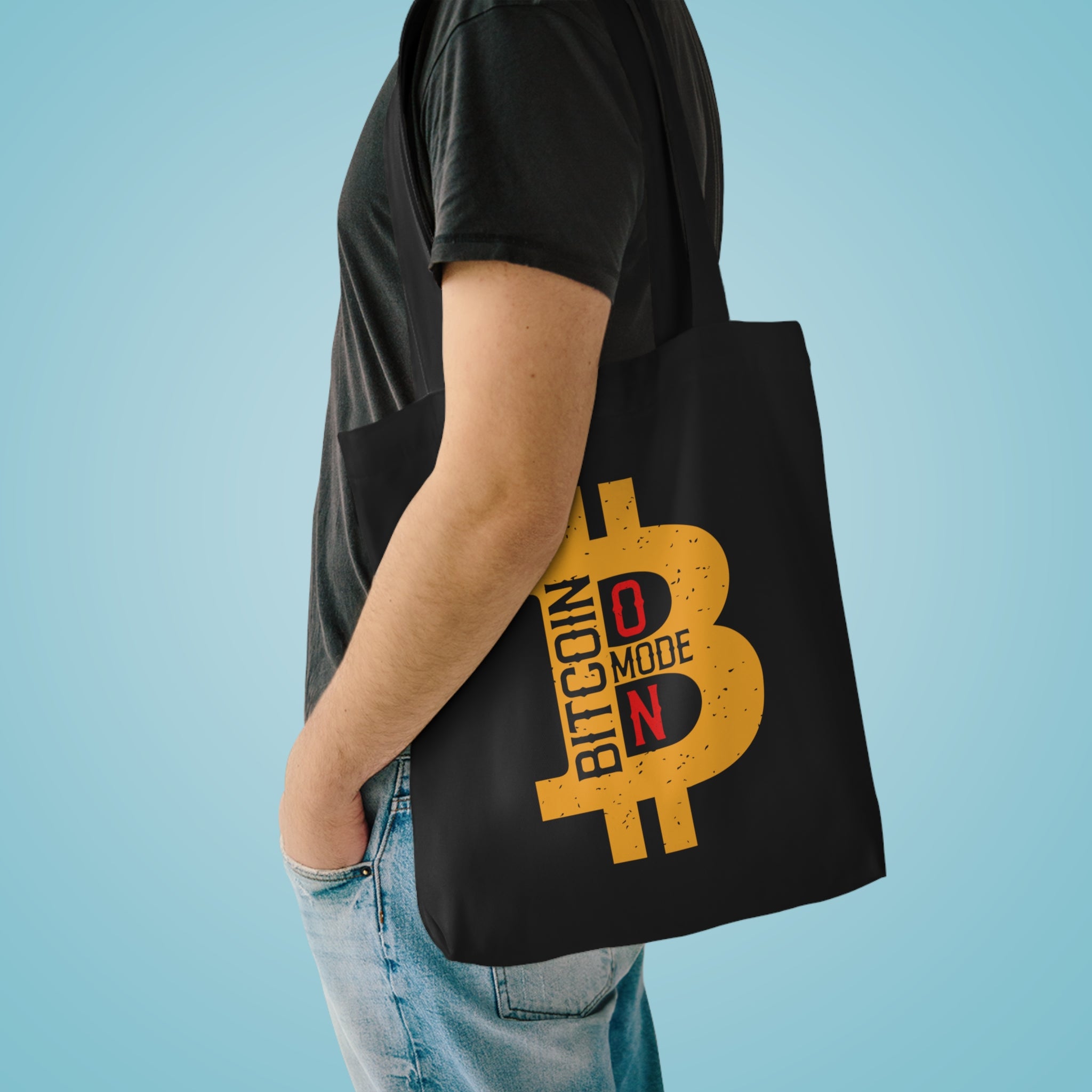 Premium 100% Cotton Tote Bag - Bitcoin Mode On