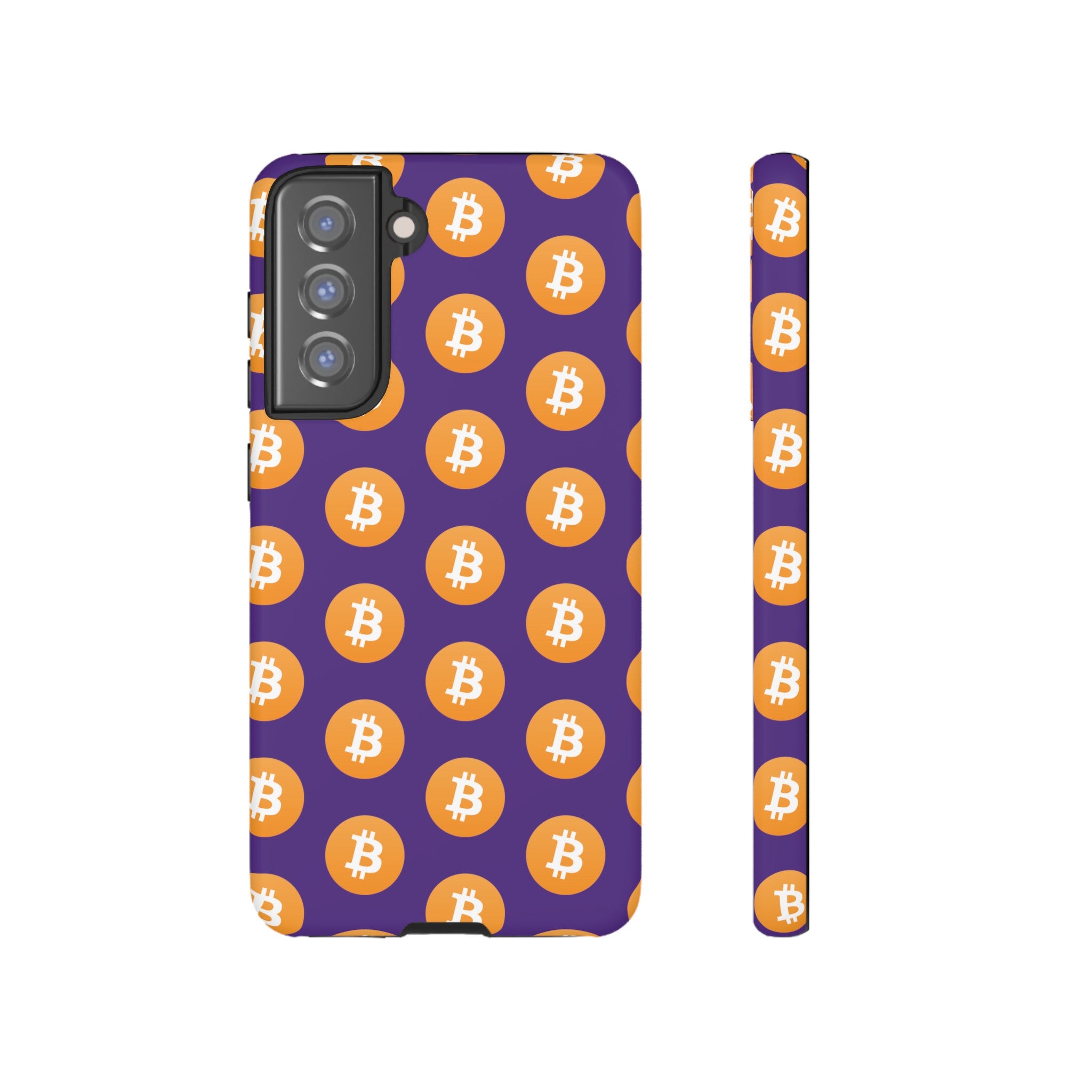 Phone Tough Cases - Bitcoin Purple Background