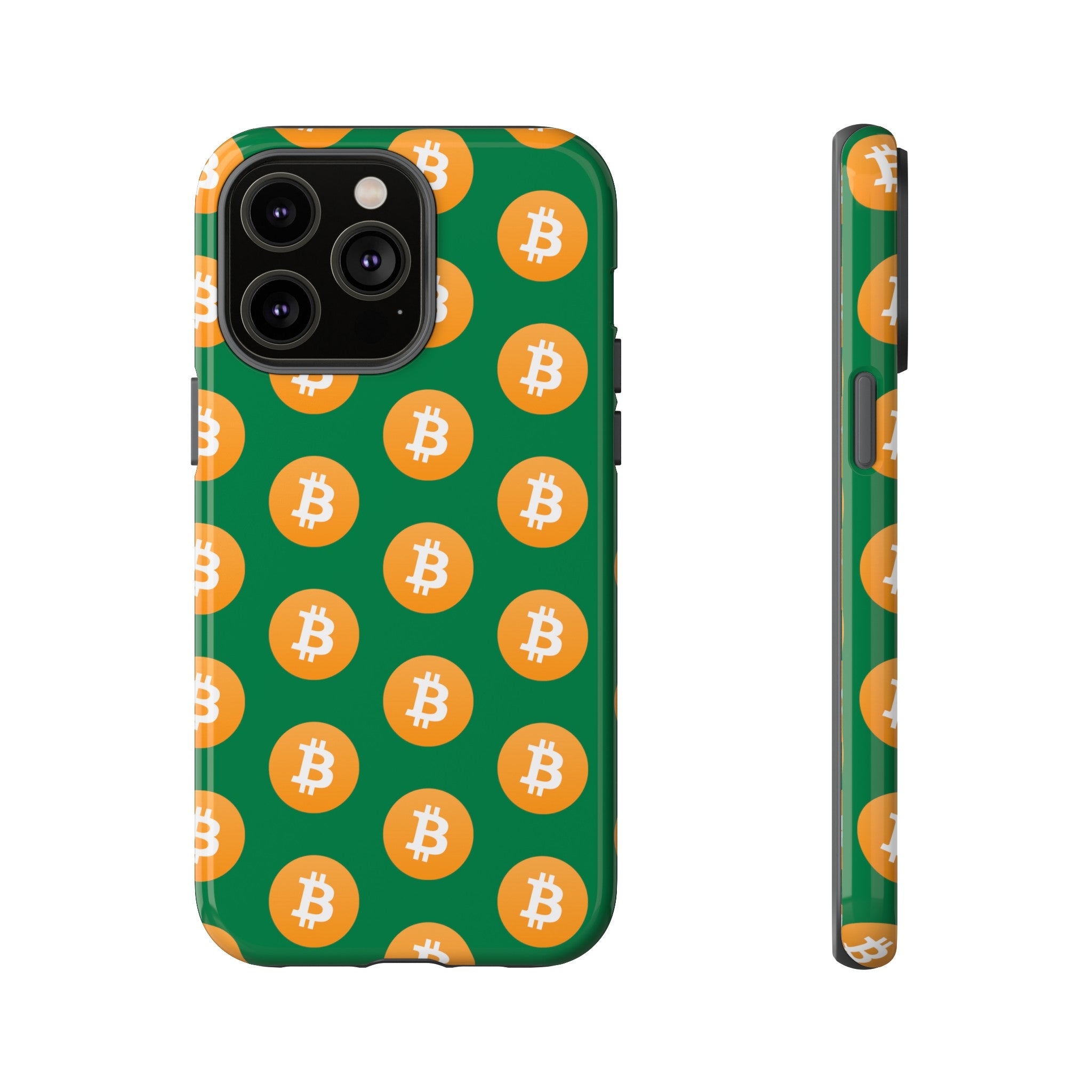 Phone Tough Case - Bitcoin Green Background