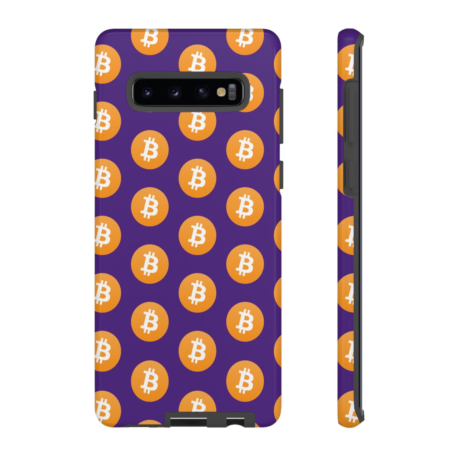 Phone Tough Cases - Bitcoin Purple Background
