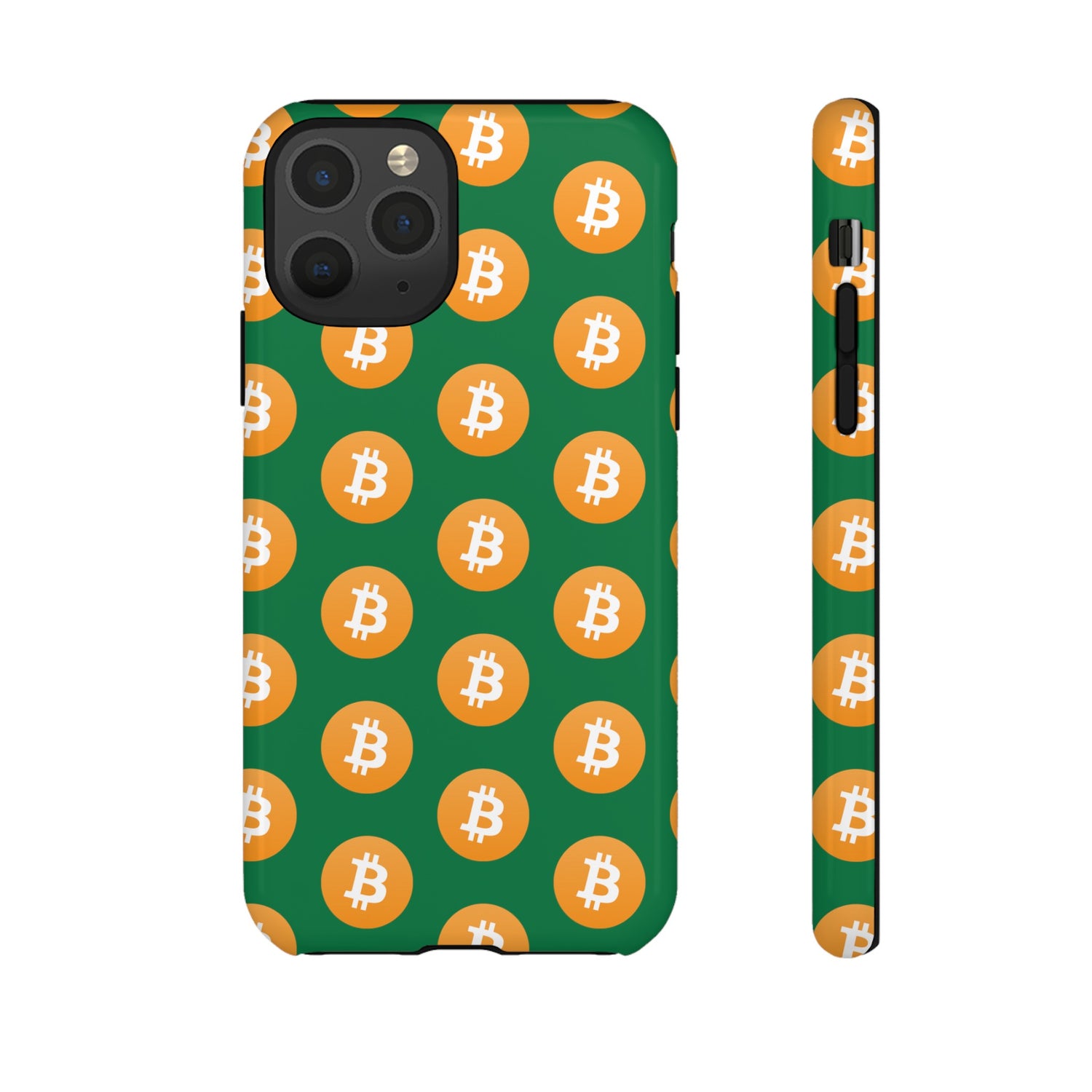 Phone Tough Case - Bitcoin Green Background