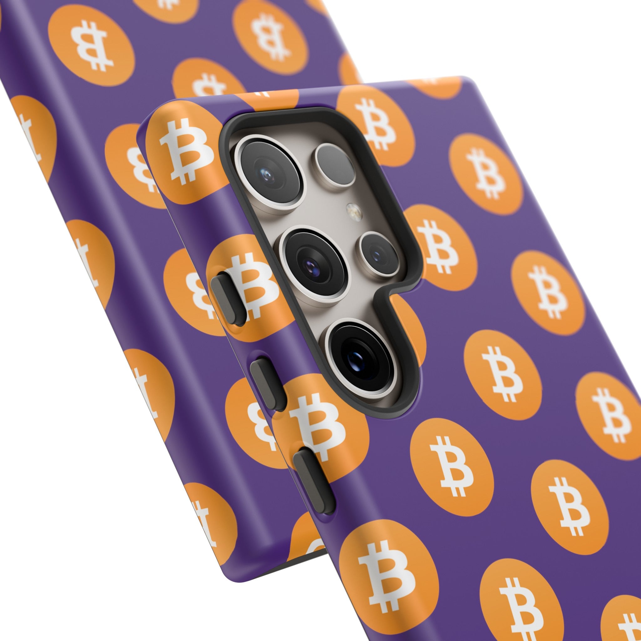 Phone Tough Cases - Bitcoin Purple Background