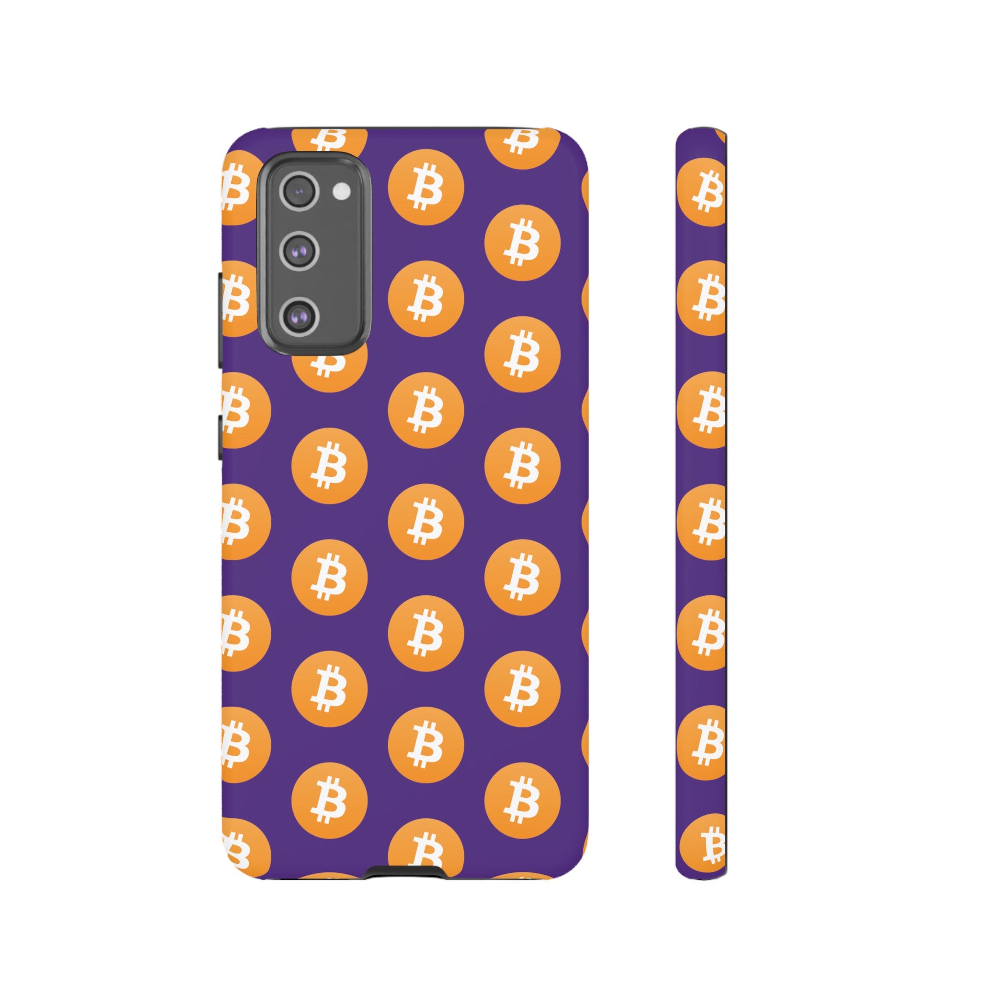 Phone Tough Cases - Bitcoin Purple Background