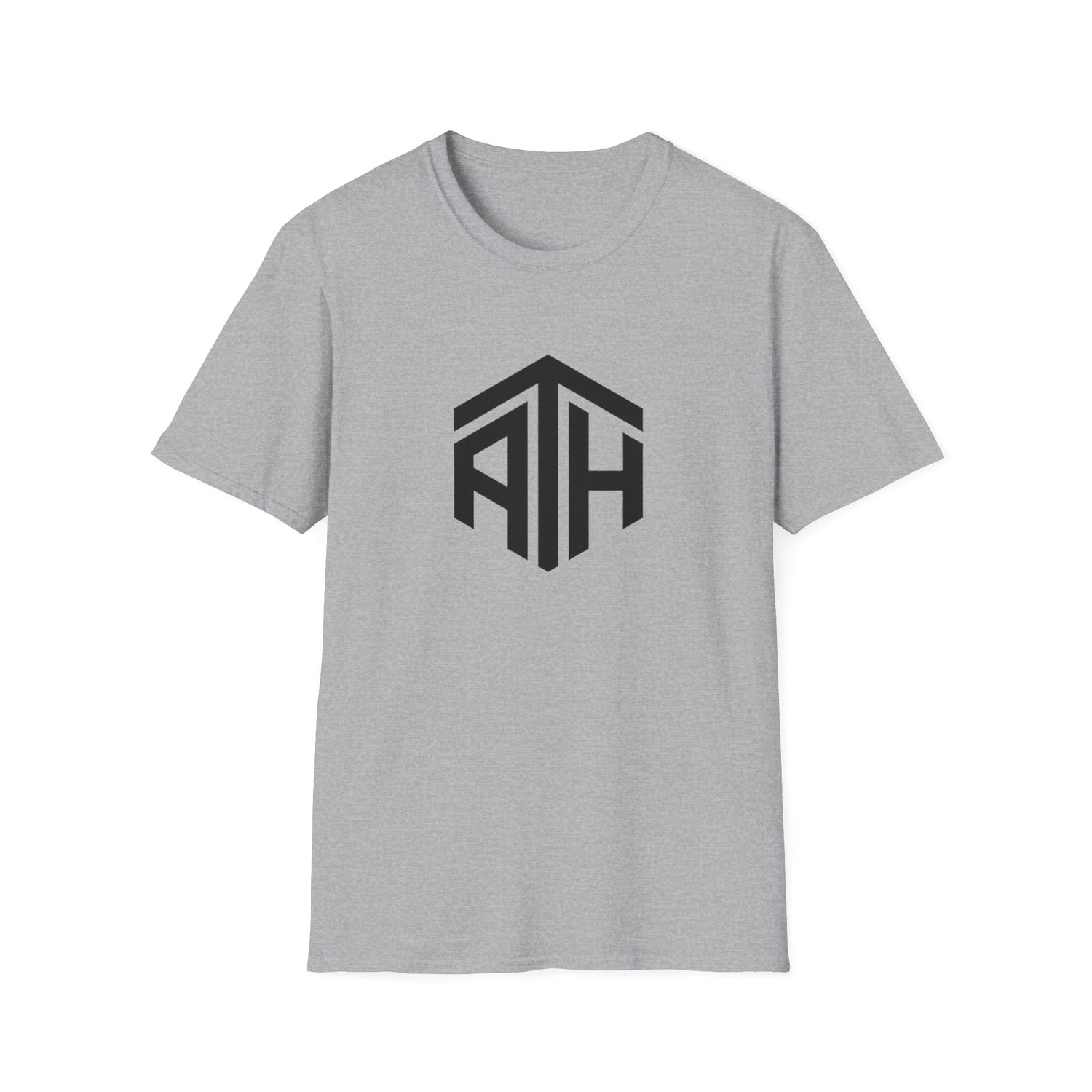 Light grey crypto t-shirt with ATH (All Time High) in black