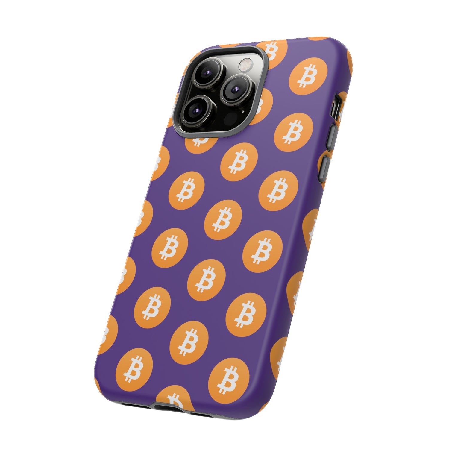 Phone Tough Cases - Bitcoin Purple Background