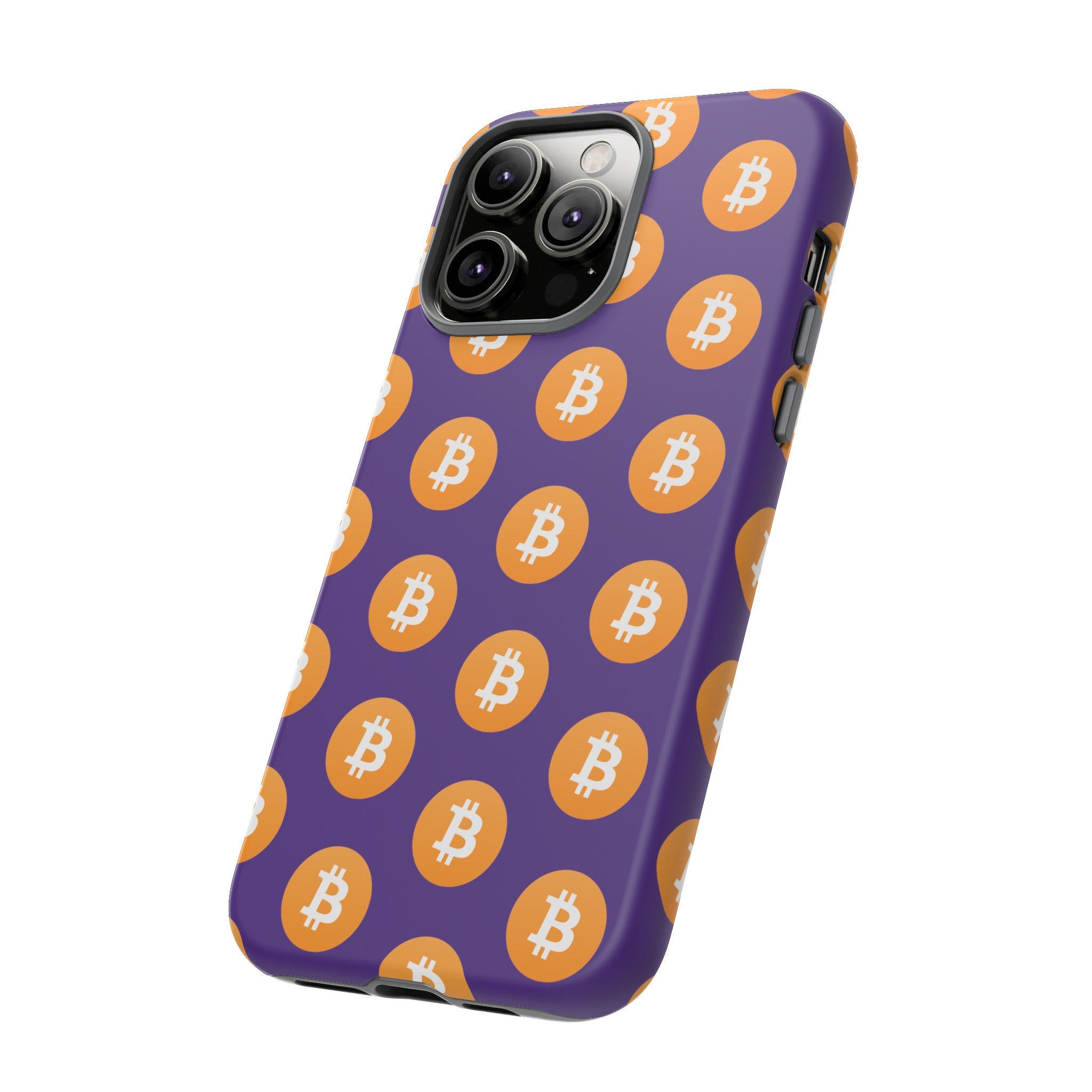 Phone Tough Cases - Bitcoin Purple Background