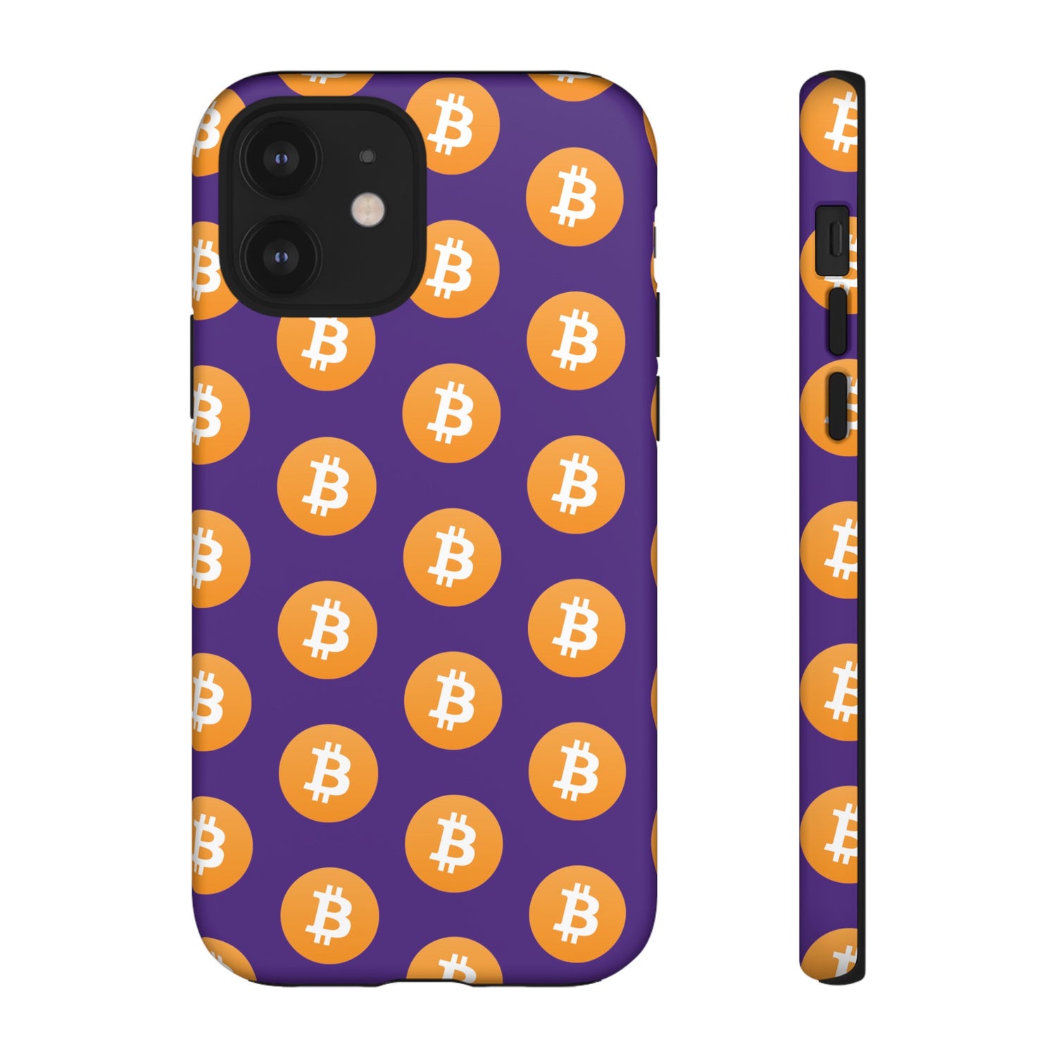 Phone Tough Cases - Bitcoin Purple Background