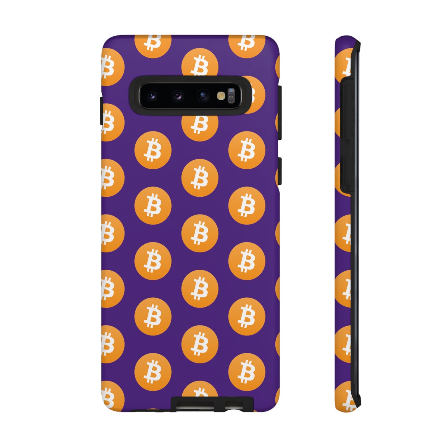 Phone Tough Cases - Bitcoin Purple Background