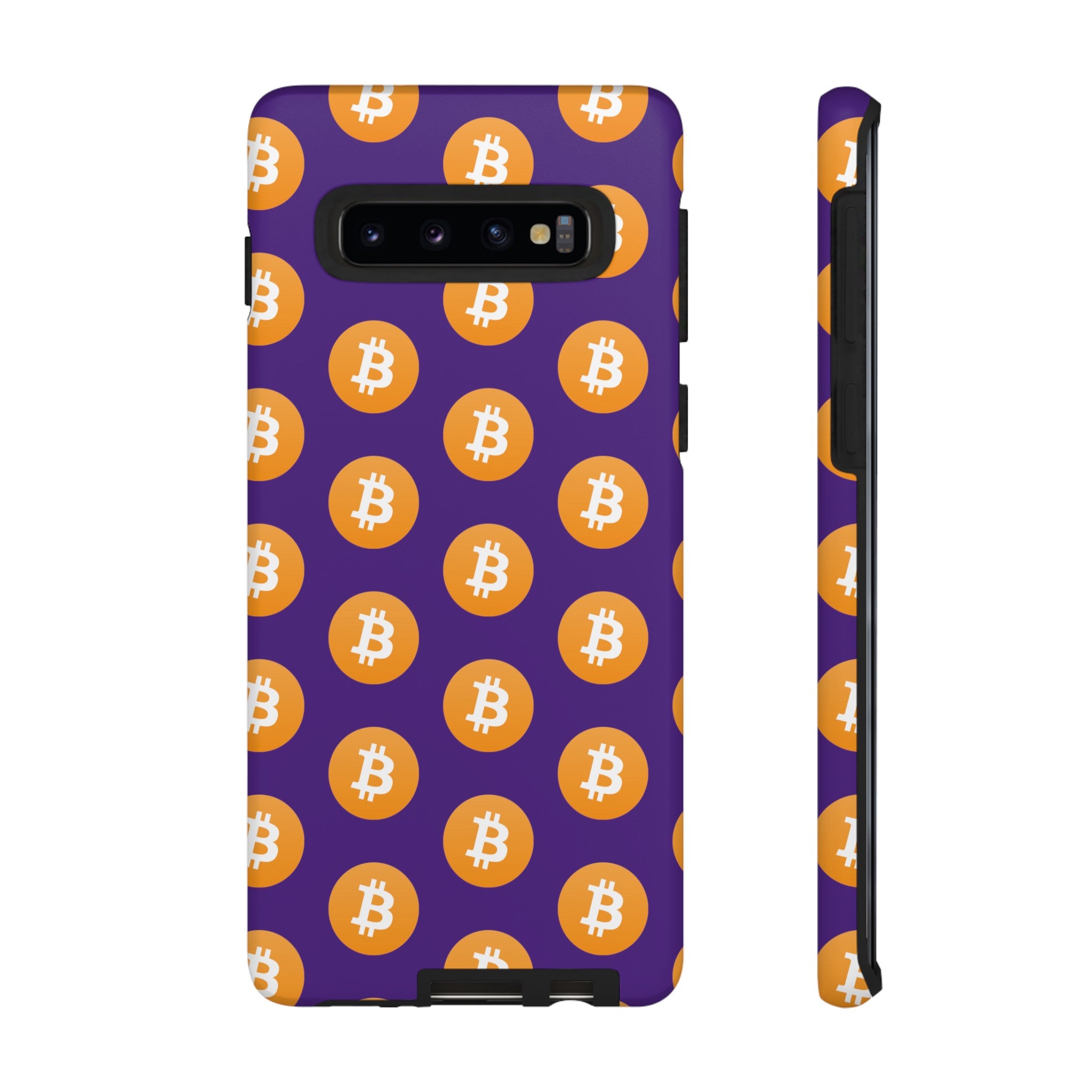Phone Tough Cases - Bitcoin Purple Background