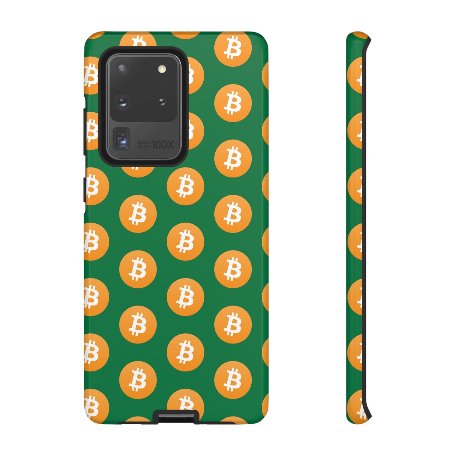 Phone Tough Case - Bitcoin Green Background