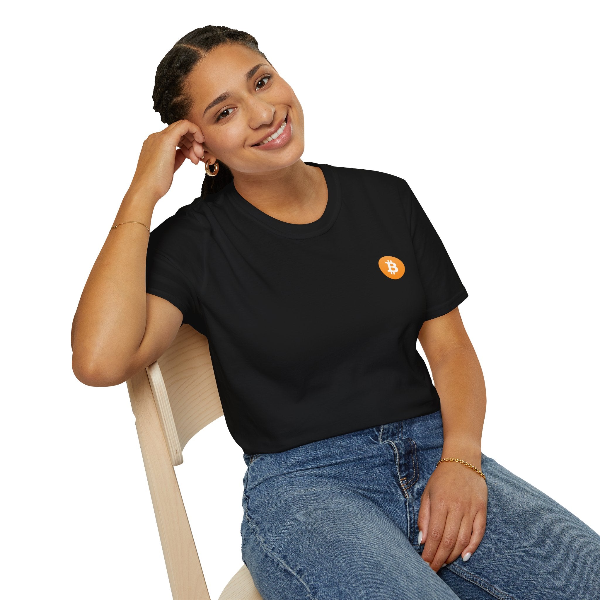 Bitcoin Logo Small - Cotton T-Shirt