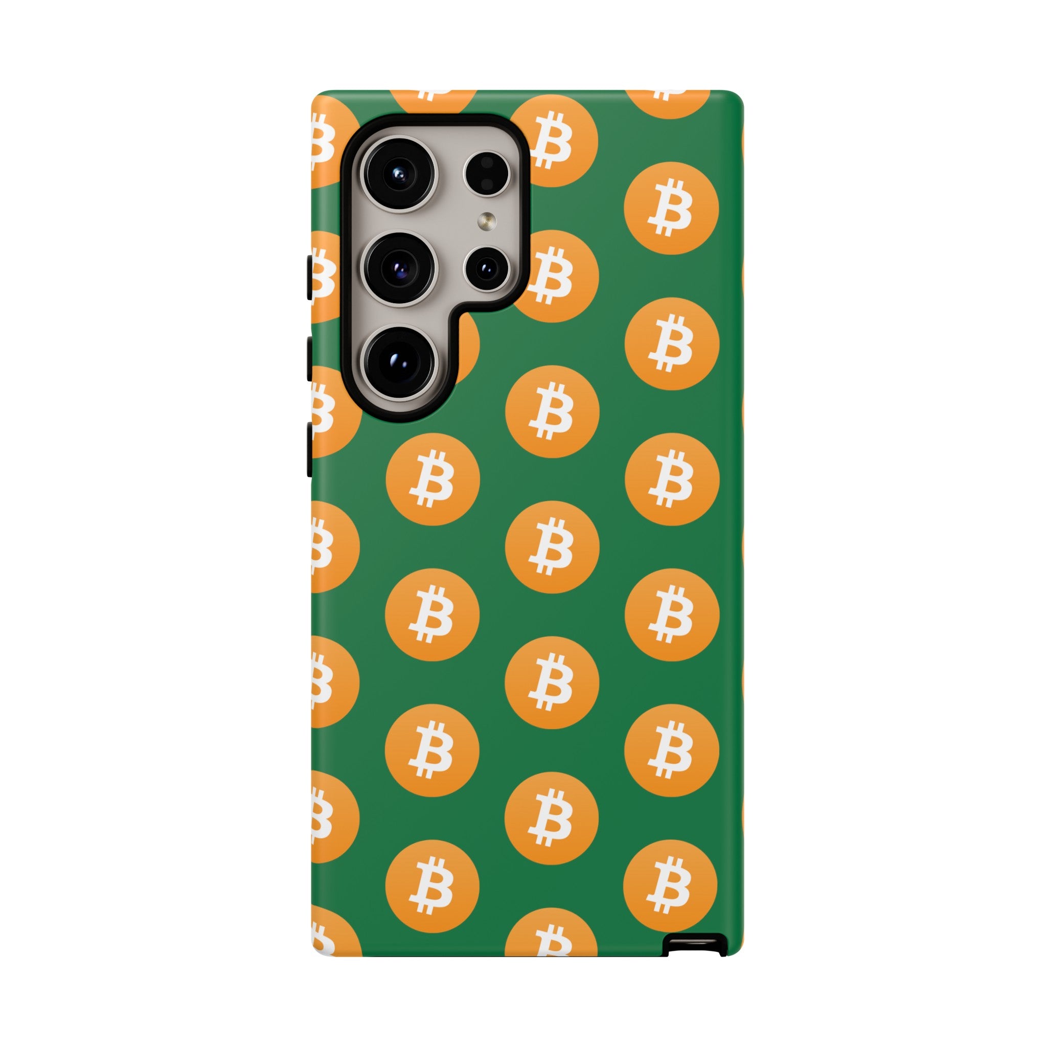 Phone Tough Case - Bitcoin Green Background