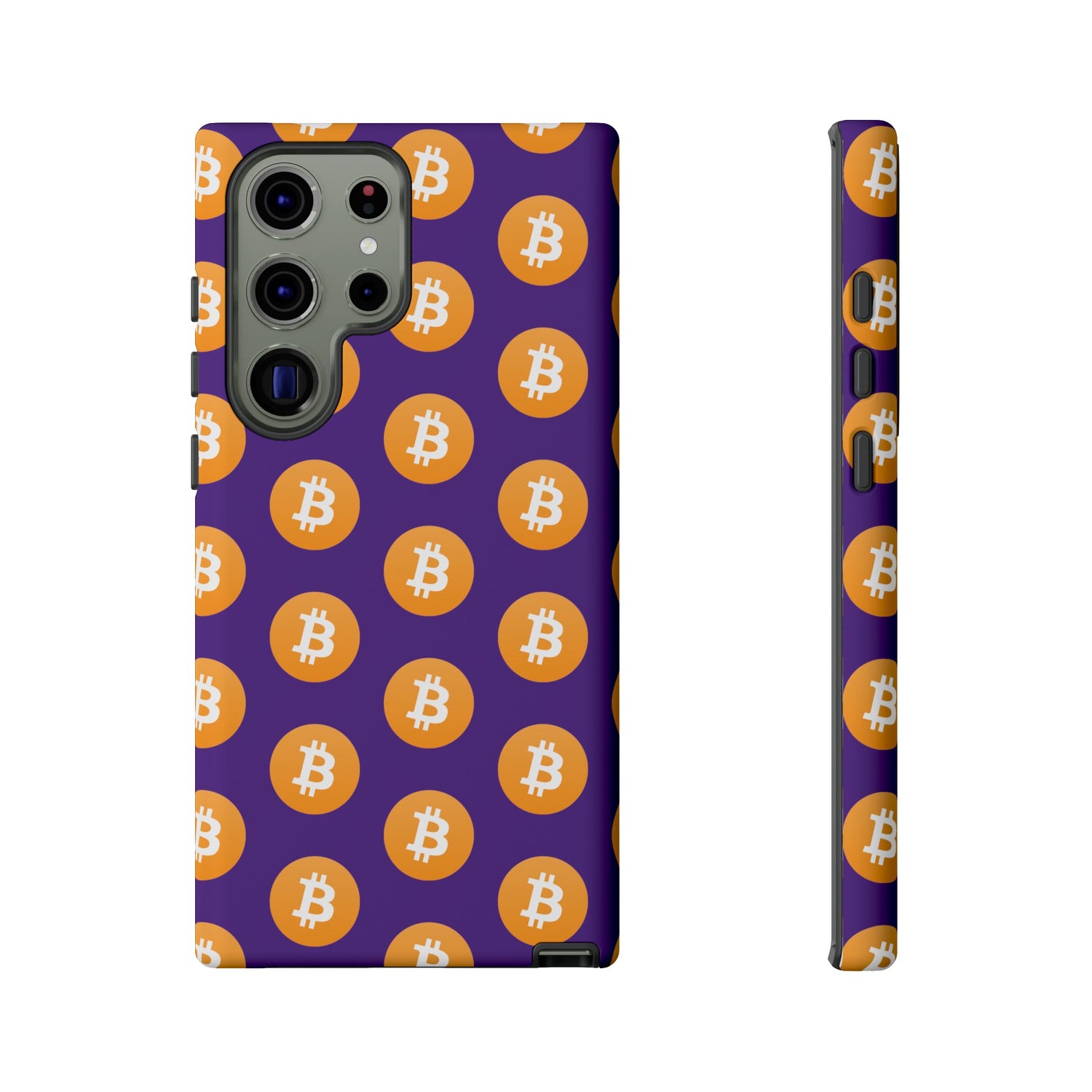 Phone Tough Cases - Bitcoin Purple Background