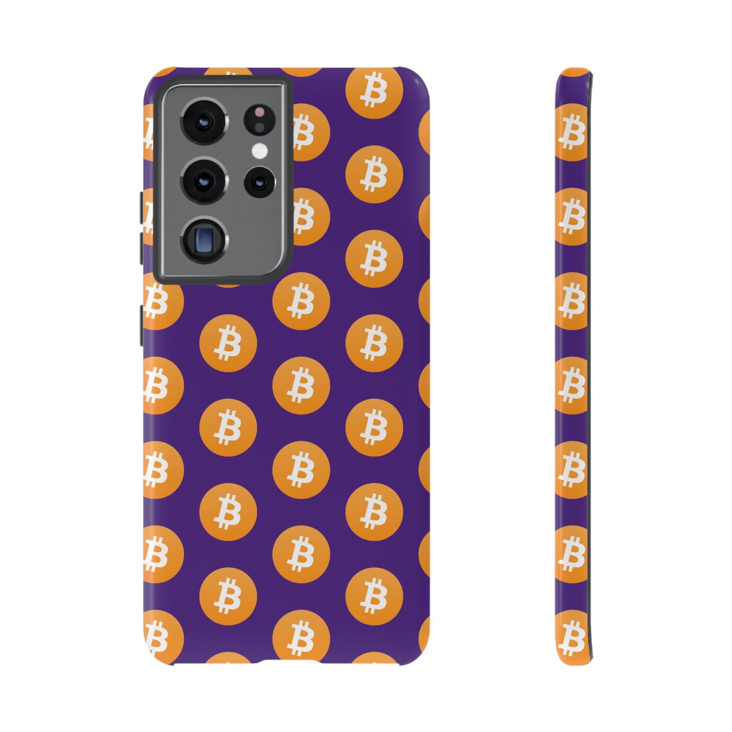 Phone Tough Cases - Bitcoin Purple Background