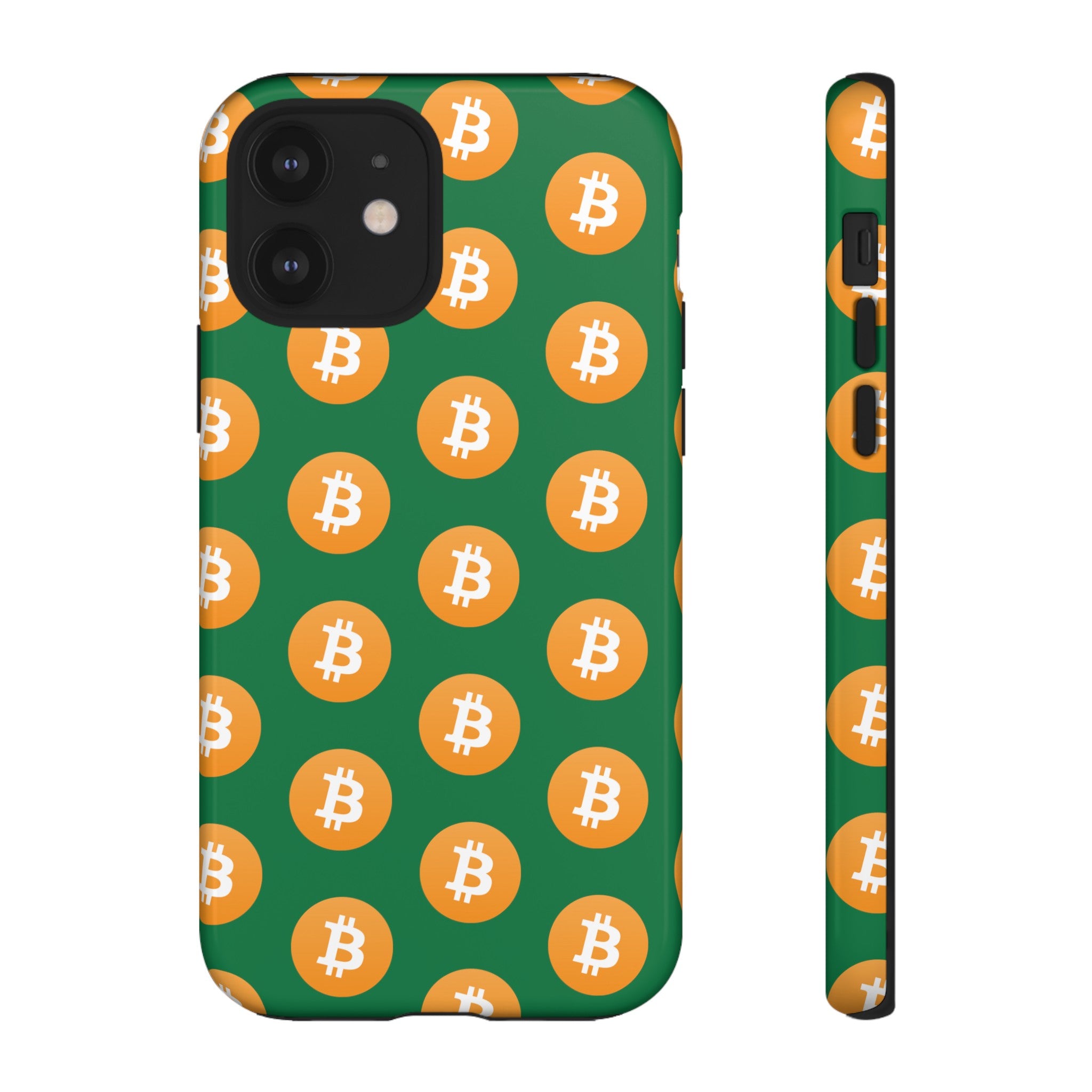 Phone Tough Case - Bitcoin Green Background