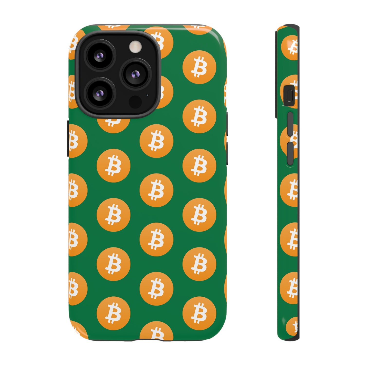 Phone Tough Case - Bitcoin Green Background