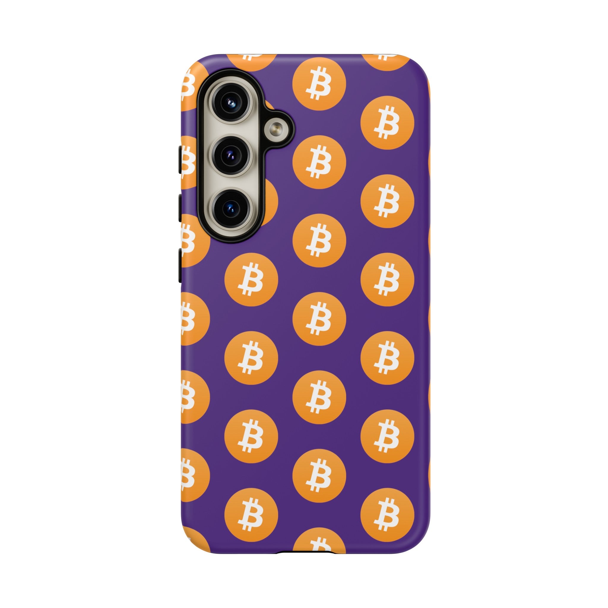 Phone Tough Cases - Bitcoin Purple Background
