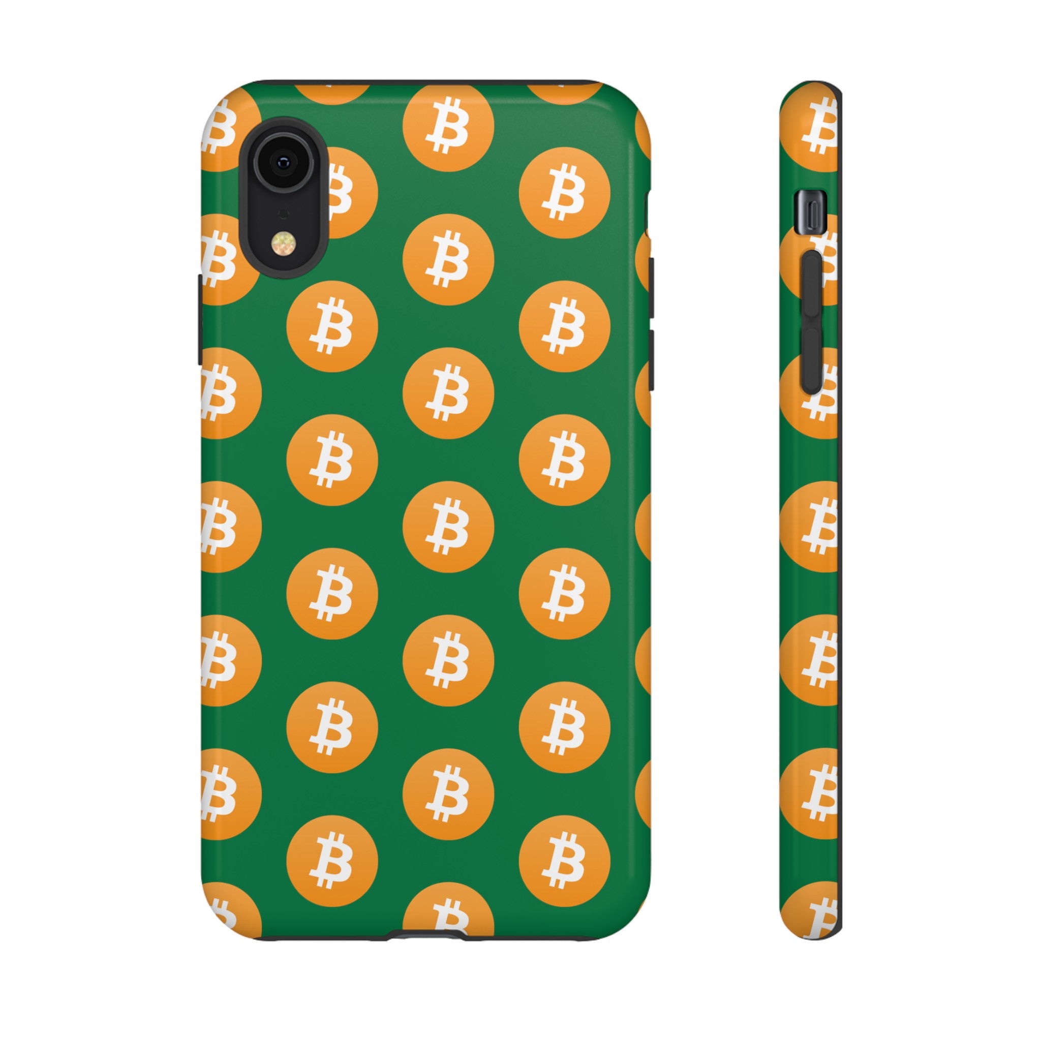 Phone Tough Case - Bitcoin Green Background