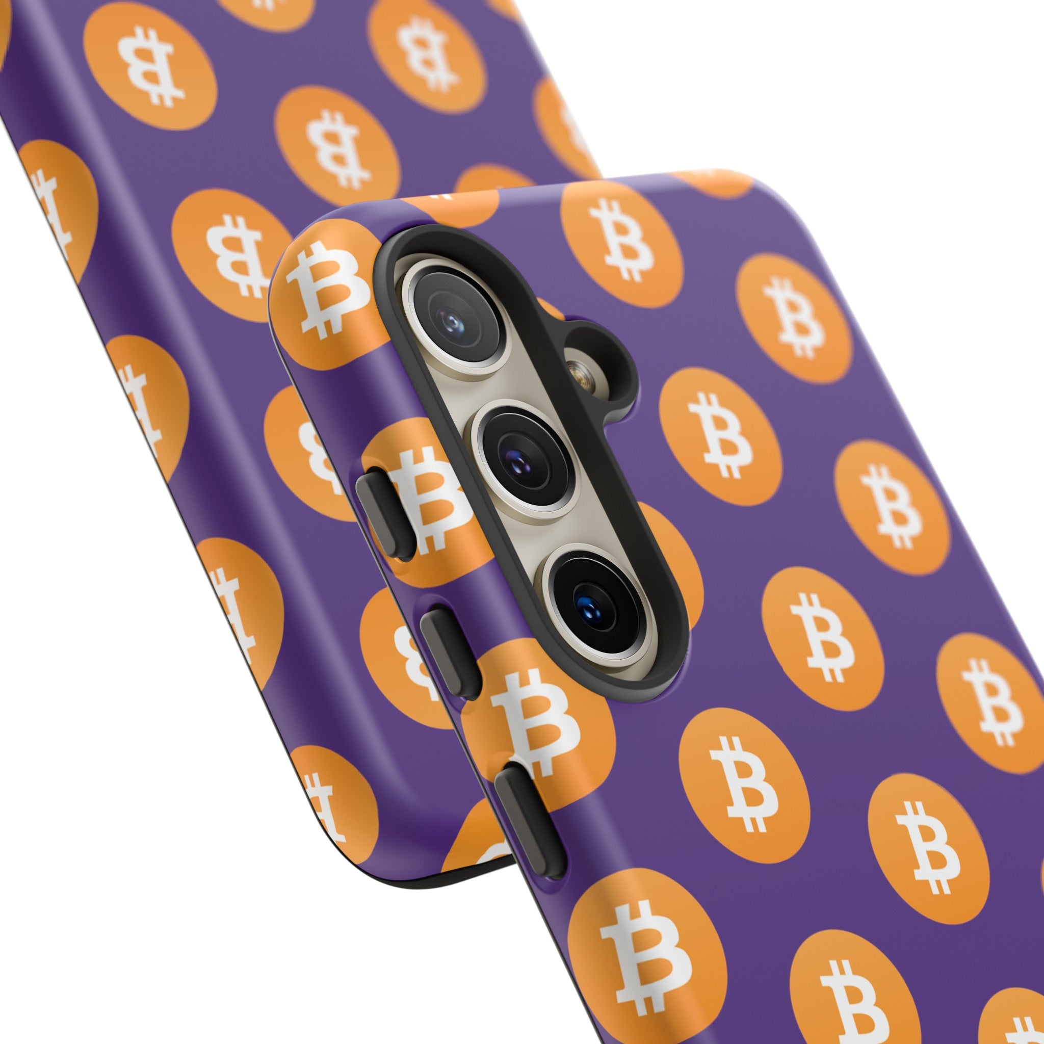 Phone Tough Cases - Bitcoin Purple Background