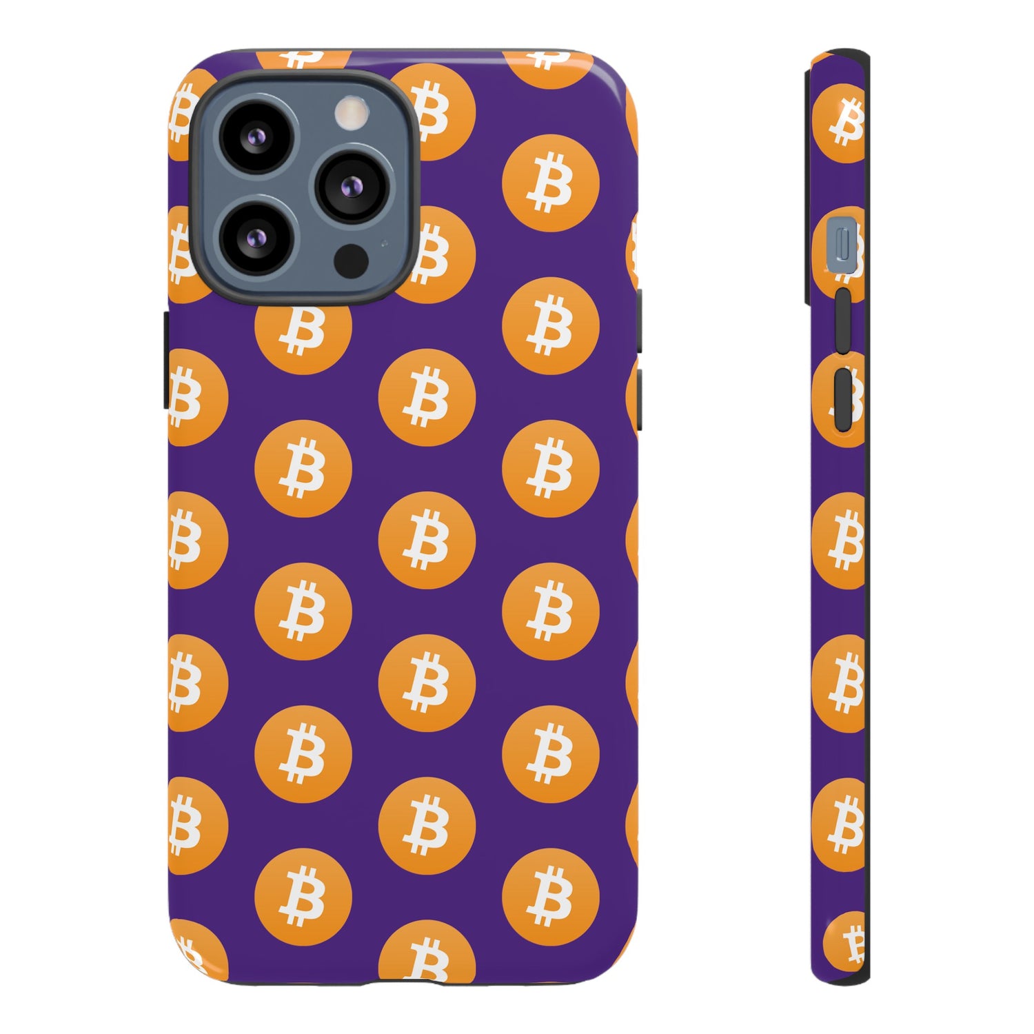 Phone Tough Cases - Bitcoin Purple Background