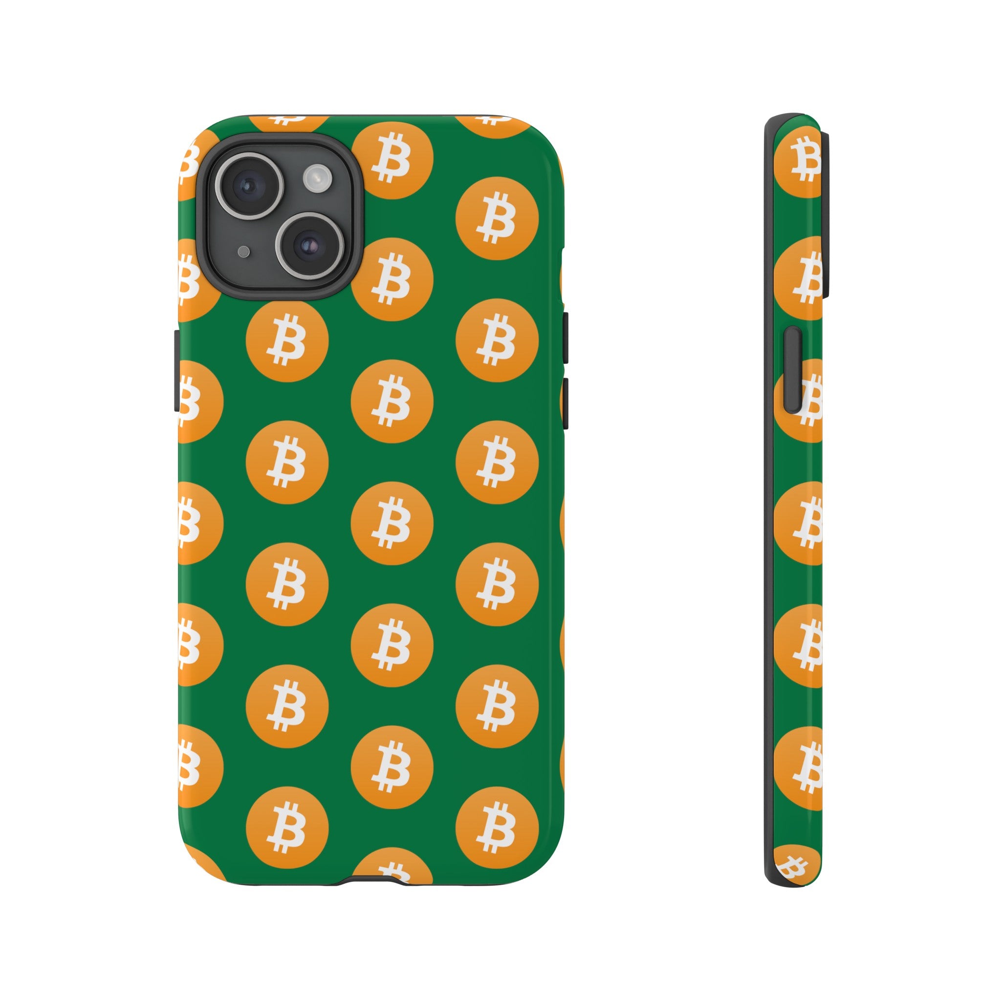 Phone Tough Case - Bitcoin Green Background