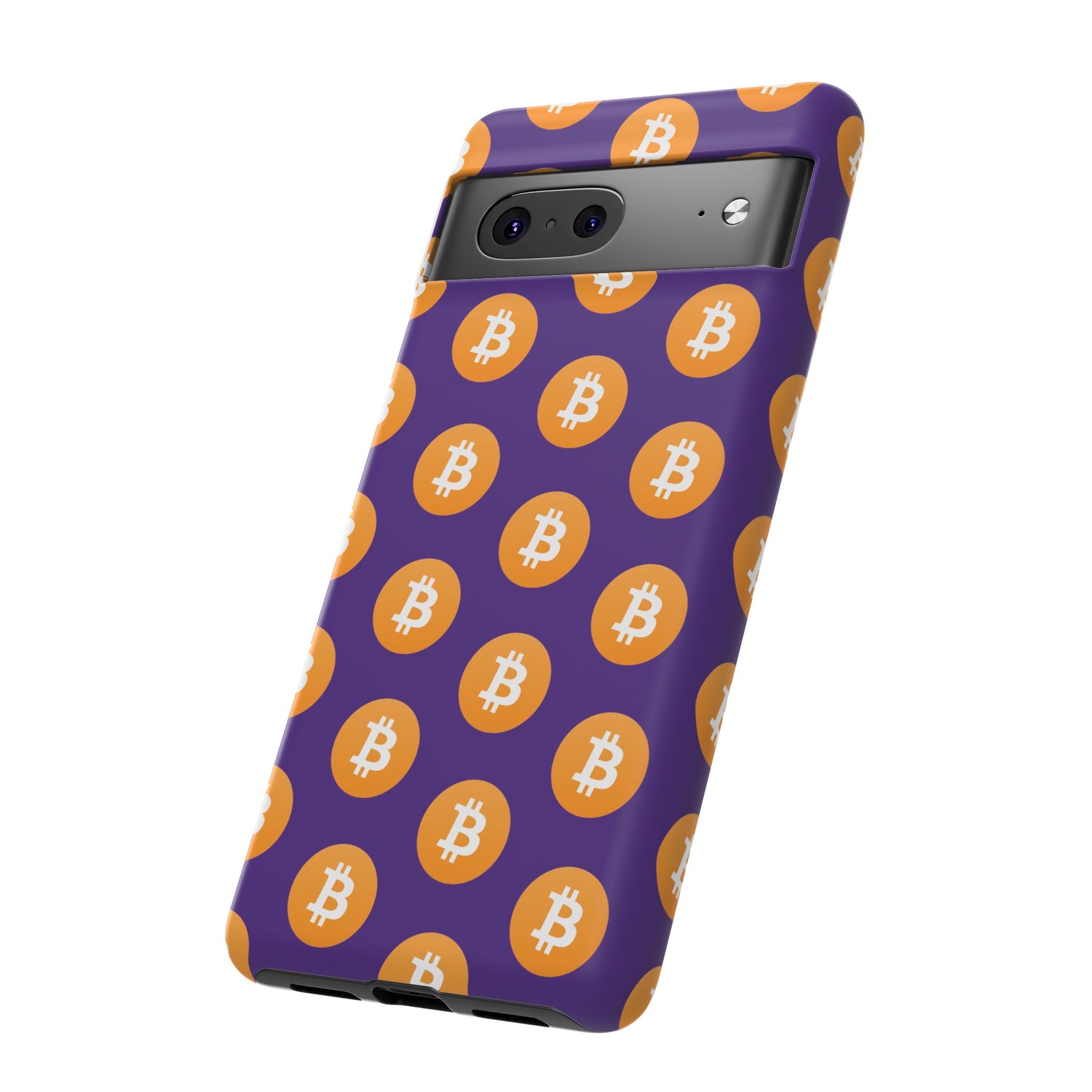 Phone Tough Cases - Bitcoin Purple Background