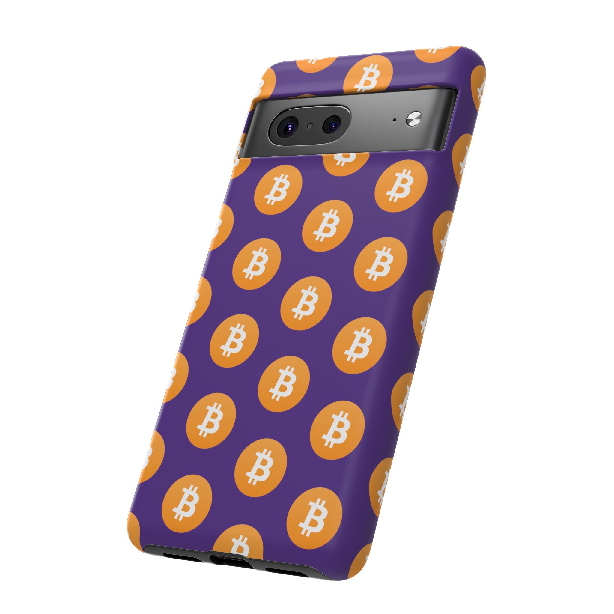 Phone Tough Cases - Bitcoin Purple Background