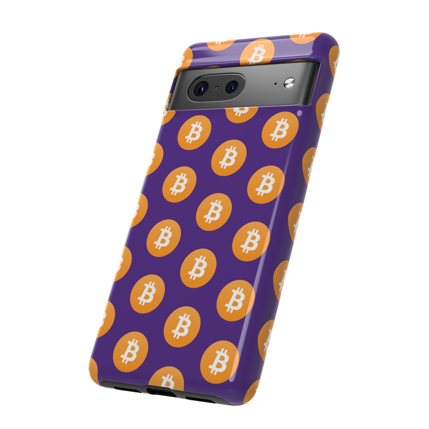 Phone Tough Cases - Bitcoin Purple Background