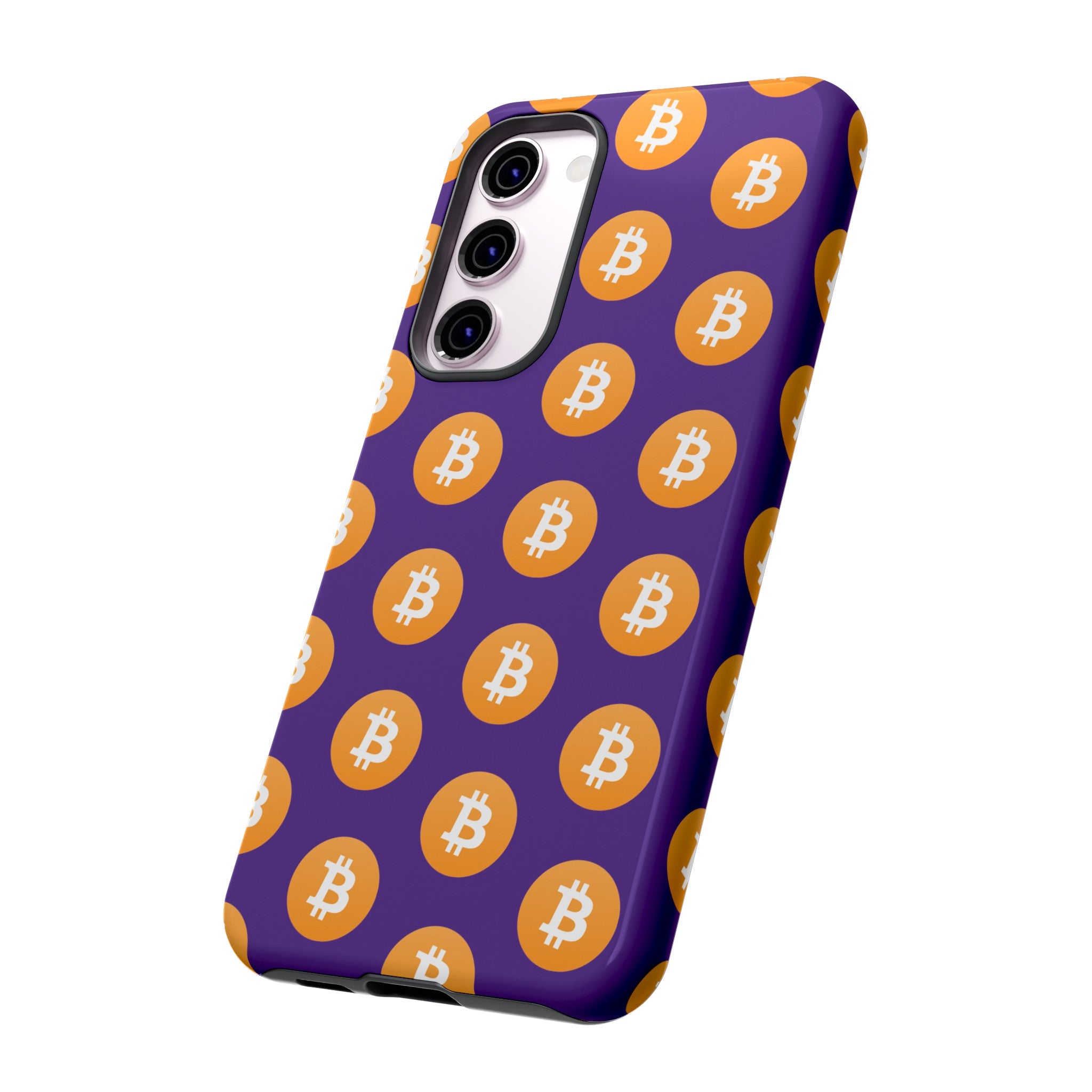 Phone Tough Cases - Bitcoin Purple Background