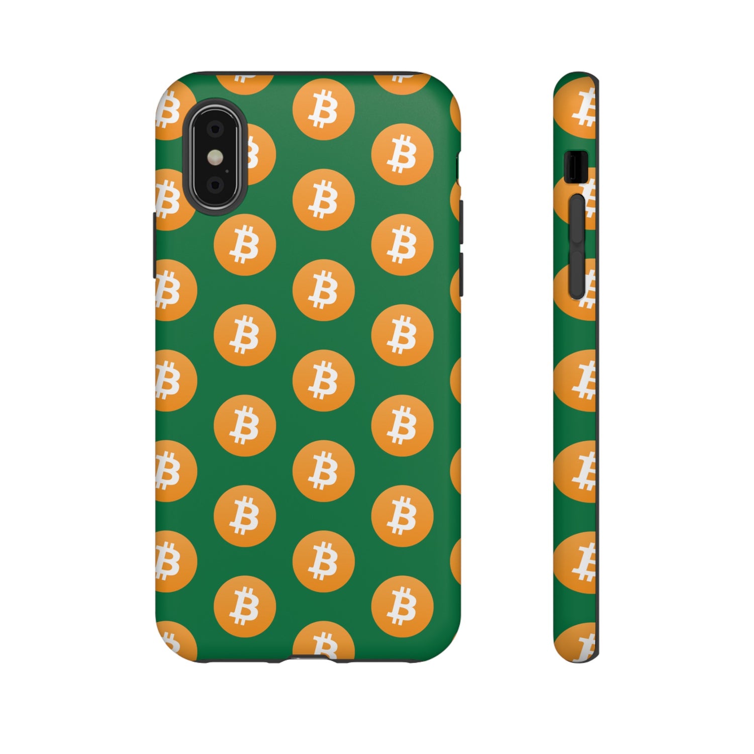 Phone Tough Case - Bitcoin Green Background