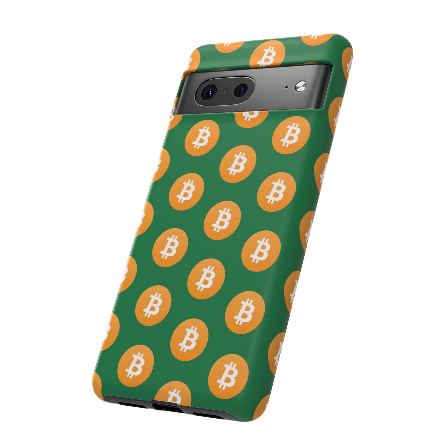 Phone Tough Case - Bitcoin Green Background