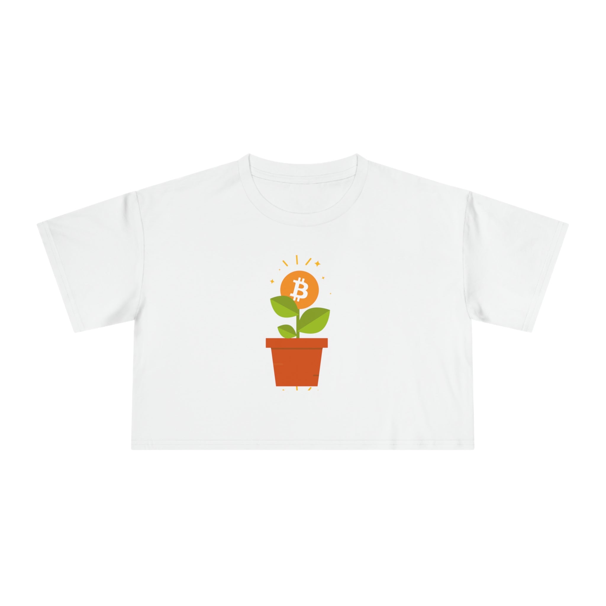 Crop Tee - Bitcoin Flower Pot
