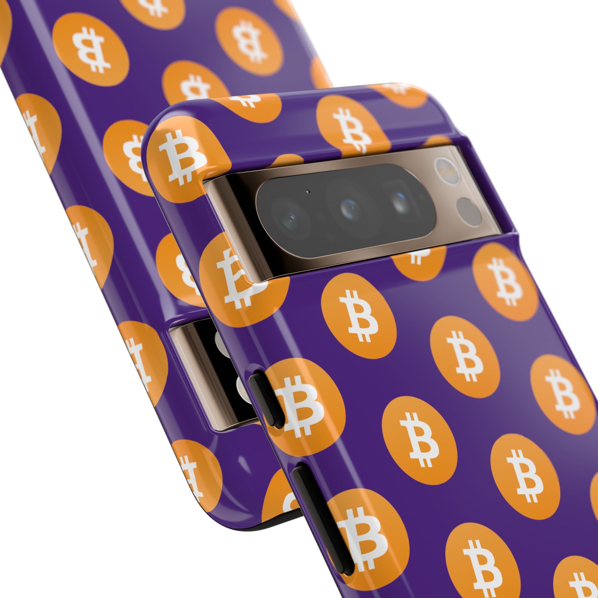 Phone Tough Cases - Bitcoin Purple Background