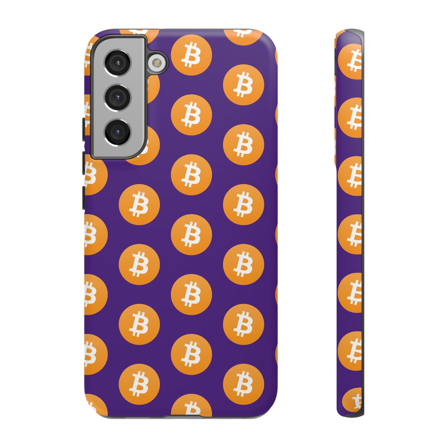 Phone Tough Cases - Bitcoin Purple Background