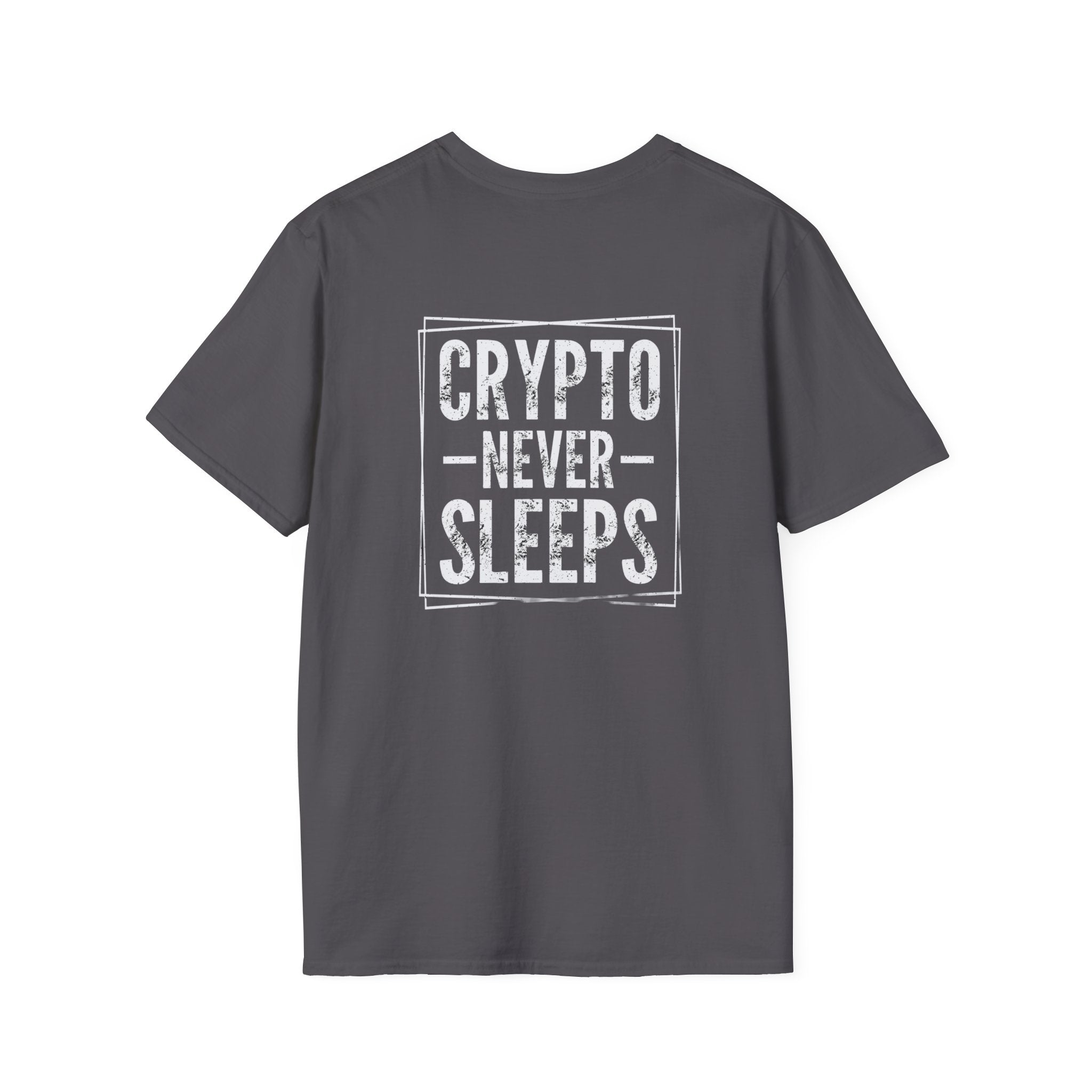 Crypto Never Sleeps (Back) T-Shirt