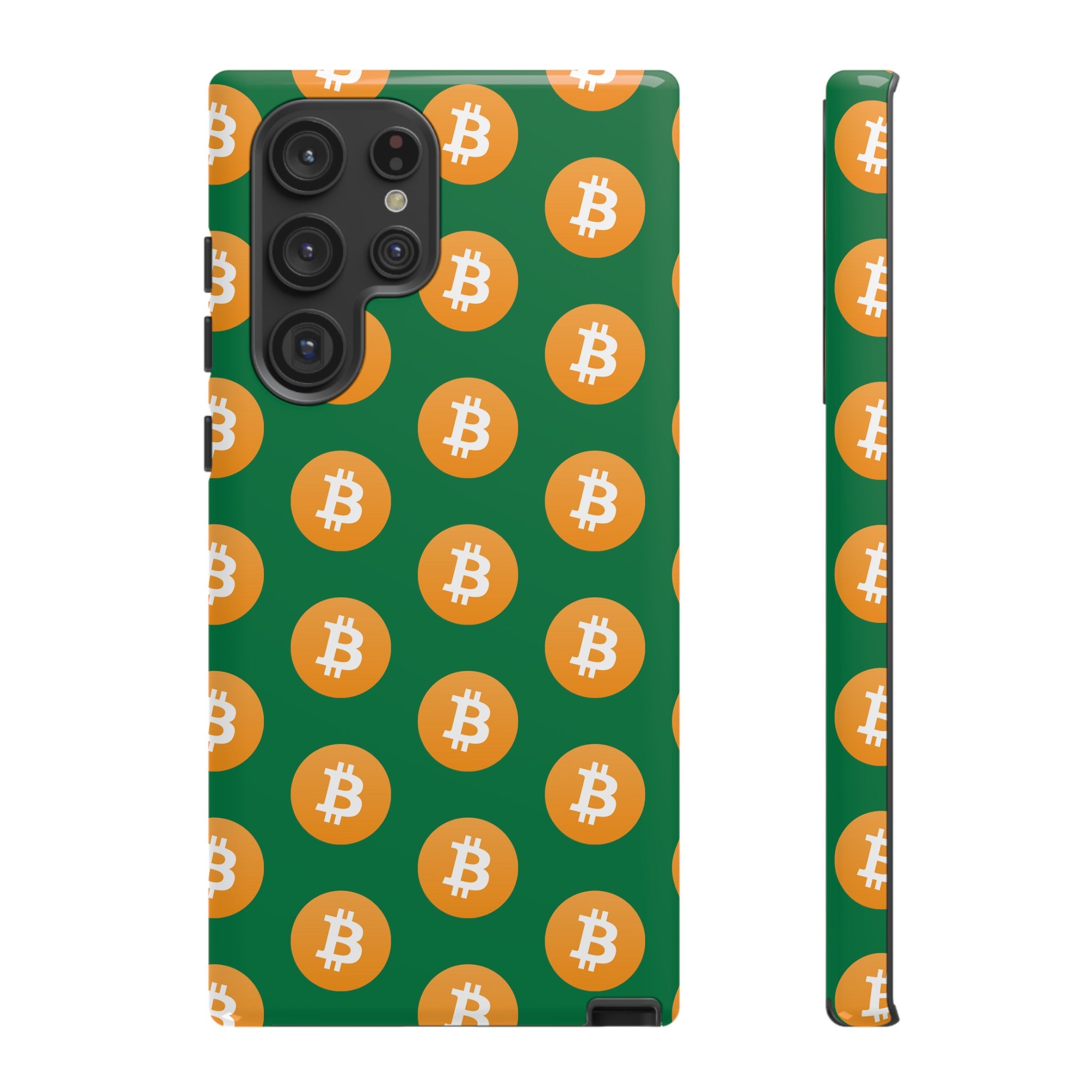 Phone Tough Case - Bitcoin Green Background