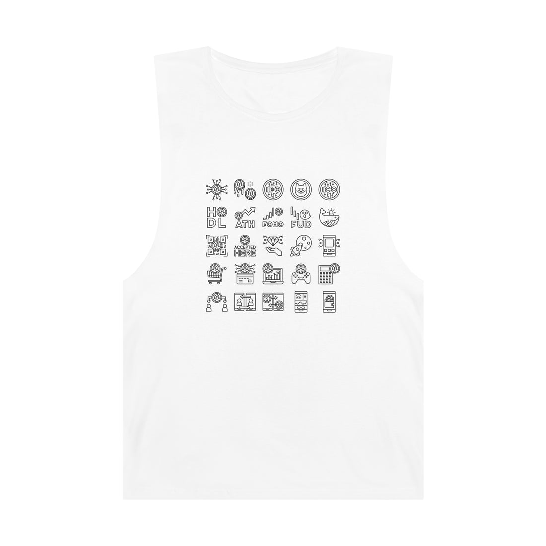 Muscle T-Shirt - Crypto Symbols