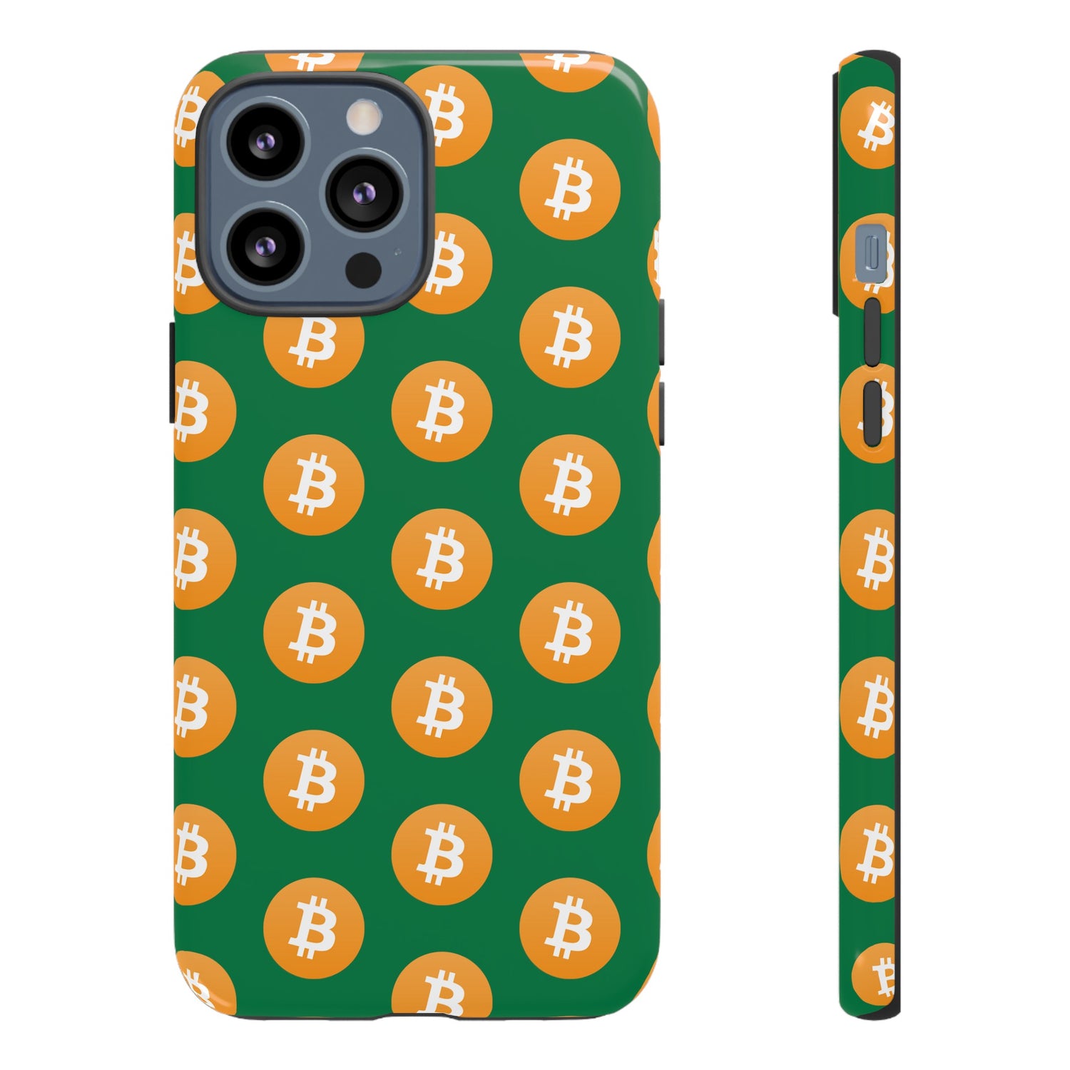Phone Tough Case - Bitcoin Green Background