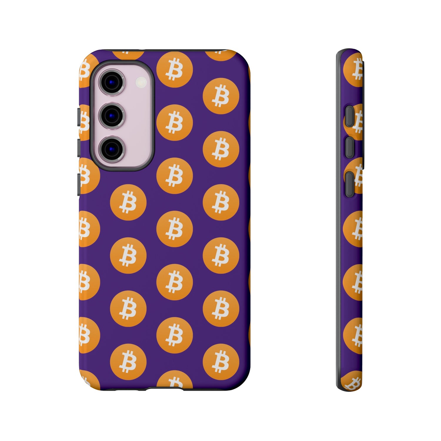 Phone Tough Cases - Bitcoin Purple Background