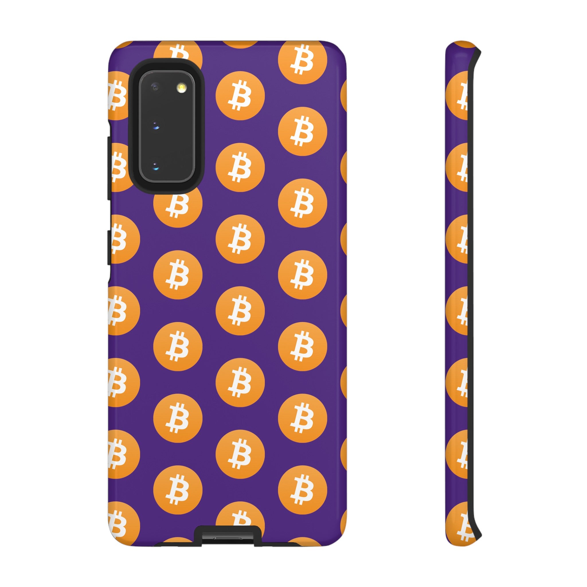 Phone Tough Cases - Bitcoin Purple Background