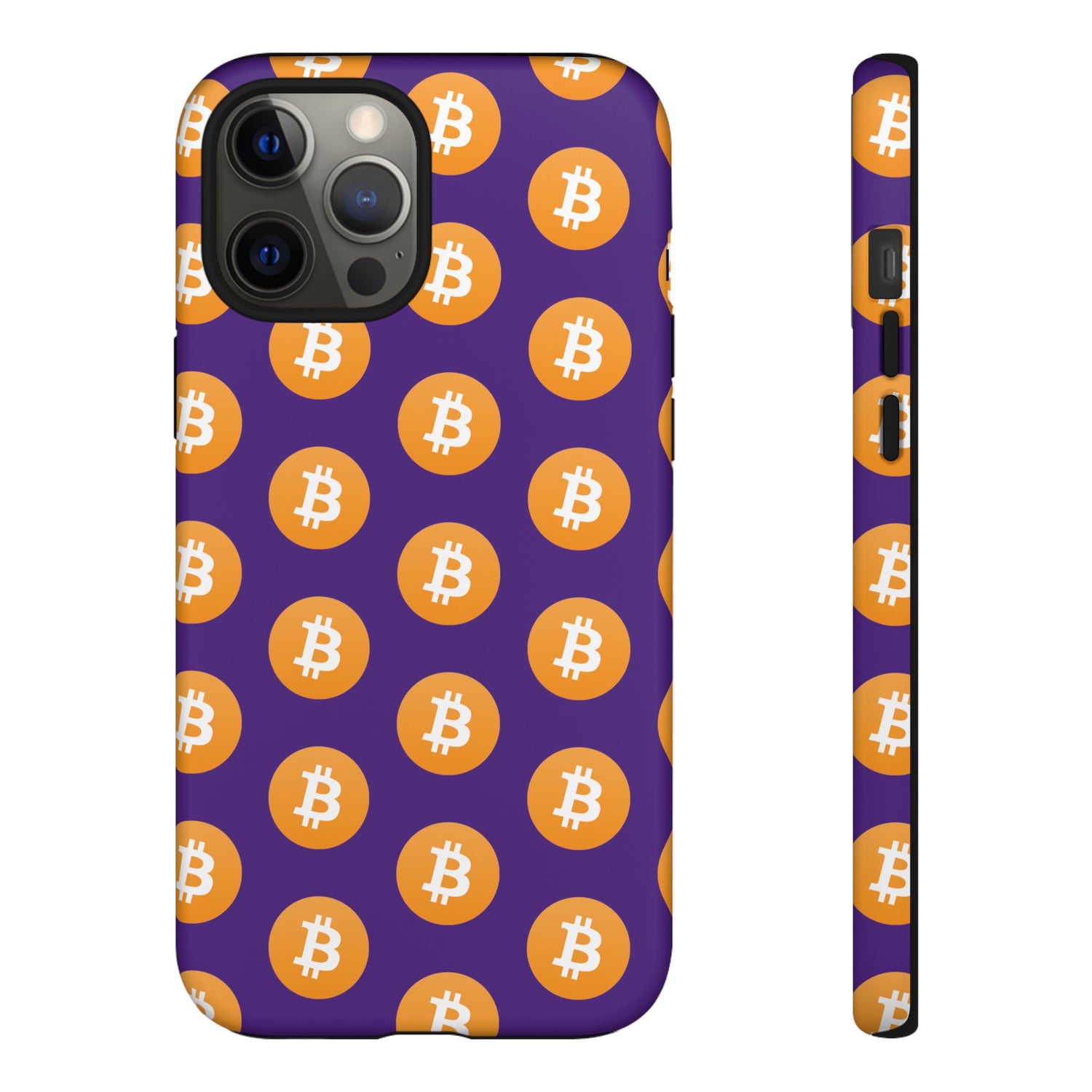 Phone Tough Cases - Bitcoin Purple Background