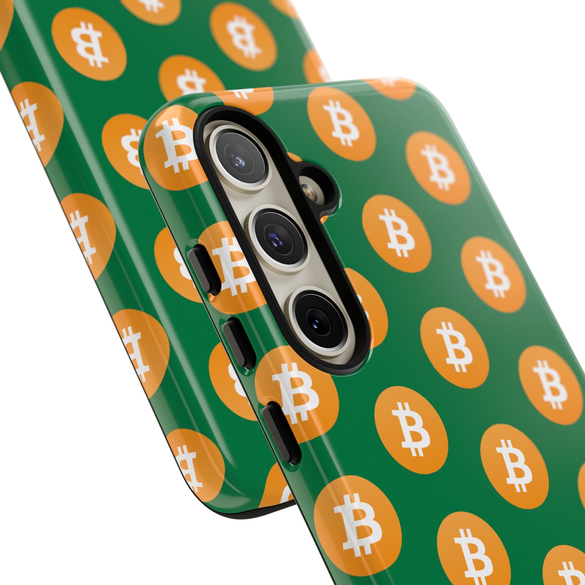Phone Tough Case - Bitcoin Green Background