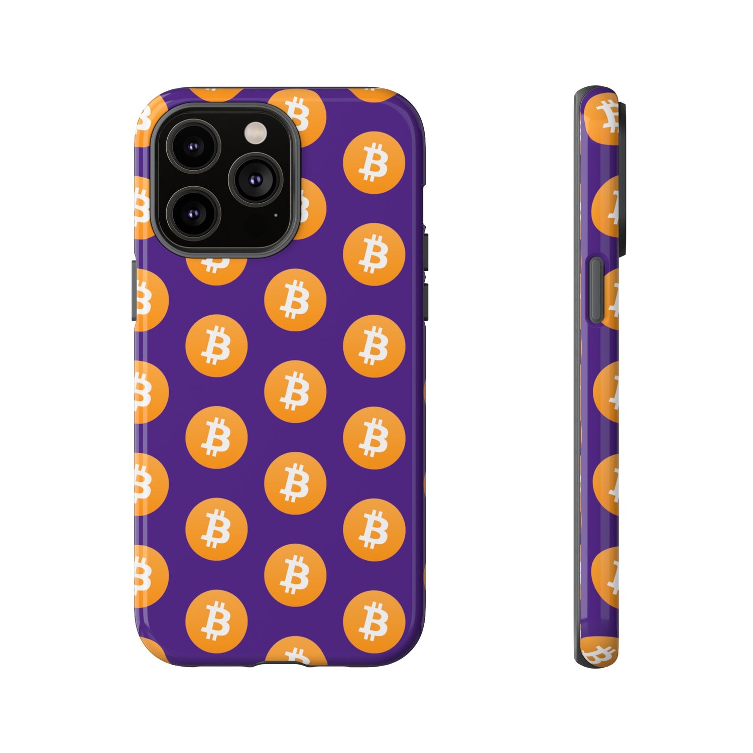 Phone Tough Cases - Bitcoin Purple Background