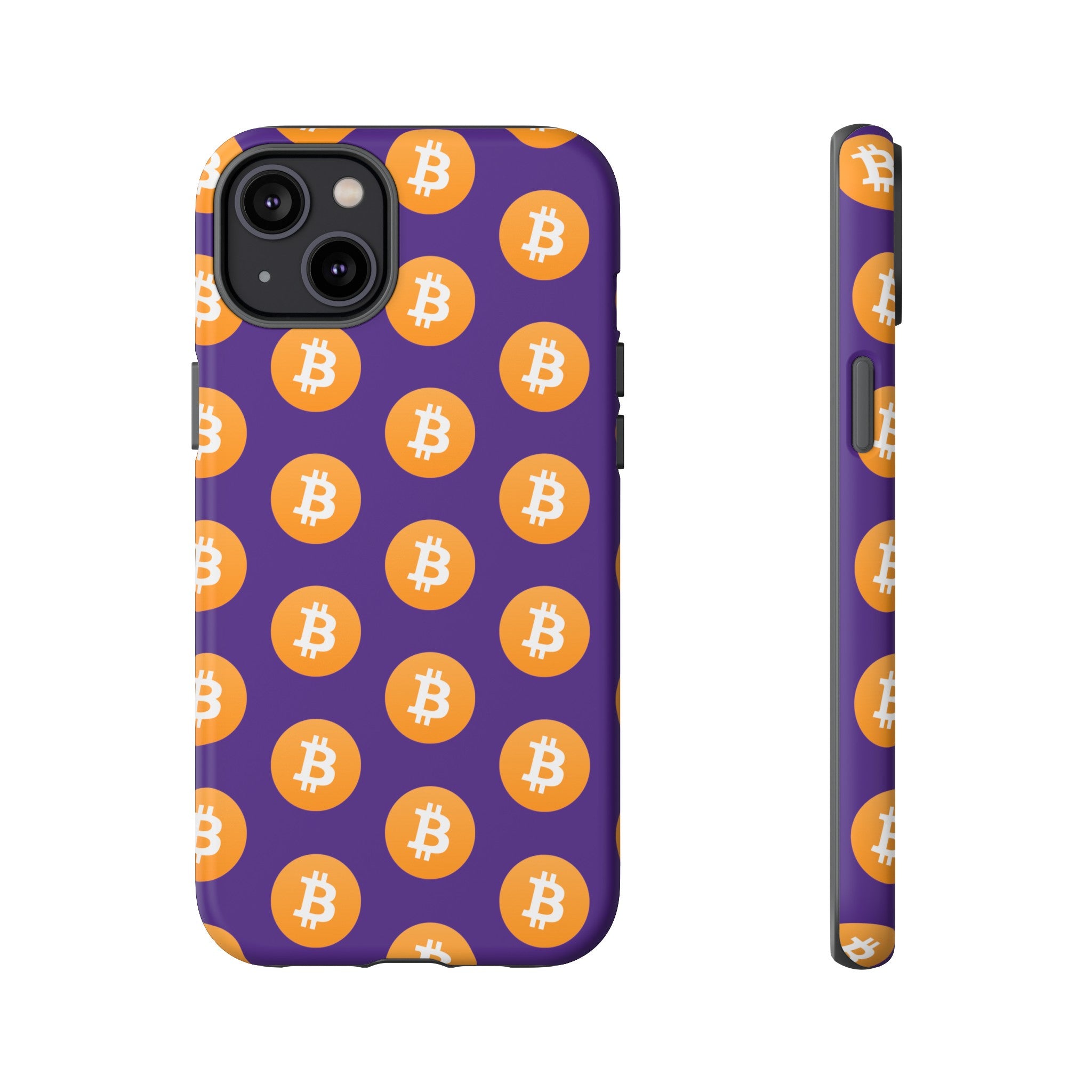 Phone Tough Cases - Bitcoin Purple Background