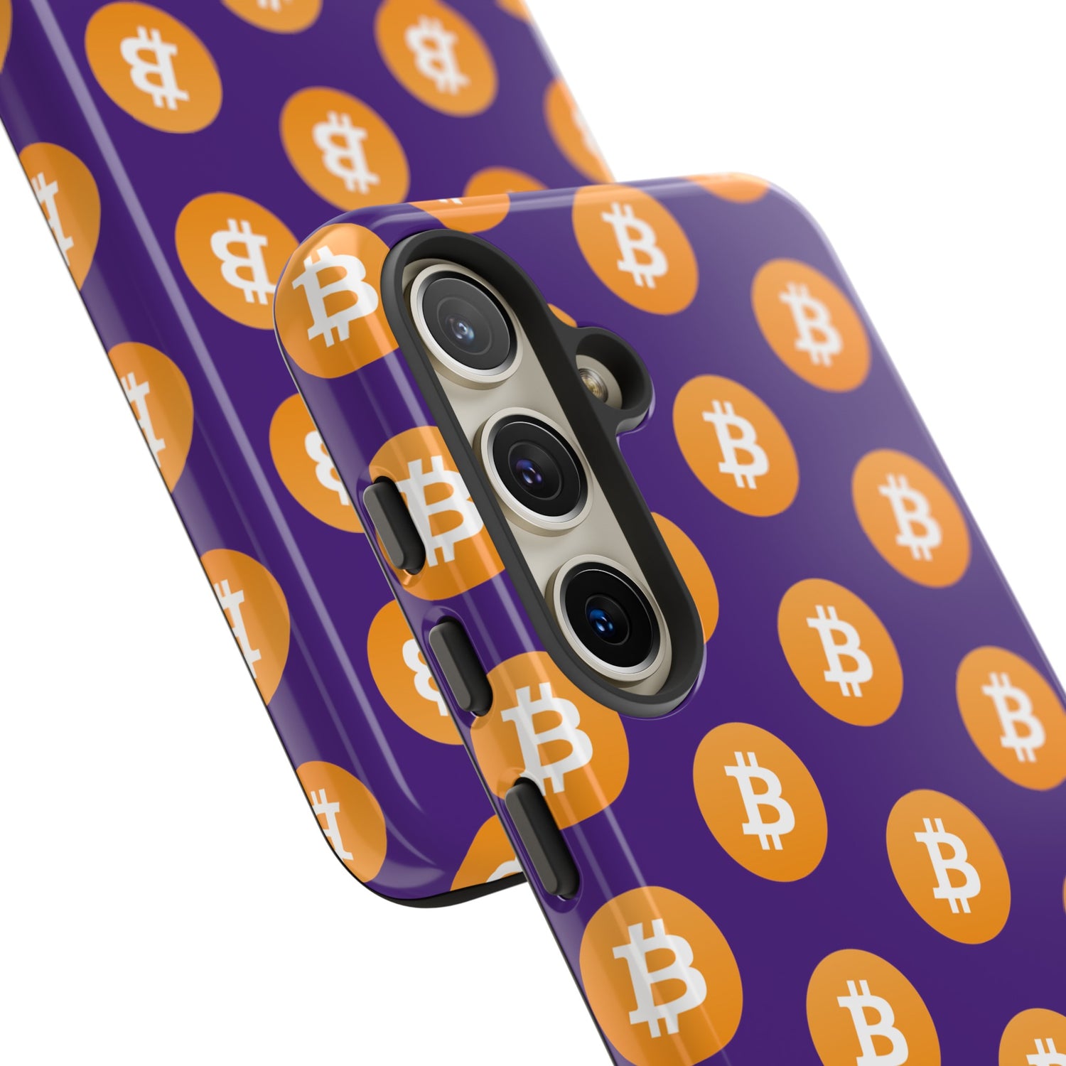 Phone Tough Cases - Bitcoin Purple Background