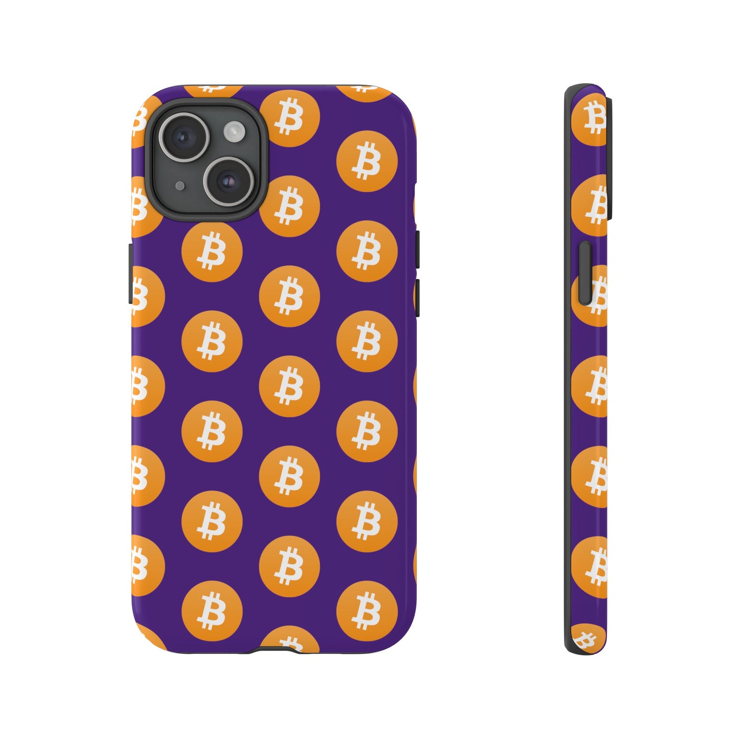 Phone Tough Cases - Bitcoin Purple Background